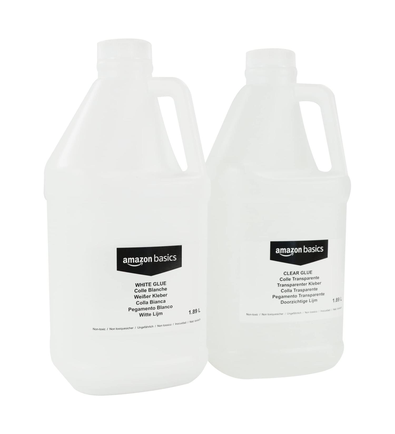 Amazon Basics 64 fl oz Clear and White Glue Combo 2-Pack - Perfect Slime Transparent/White - Buy Online on SooperMarket.com