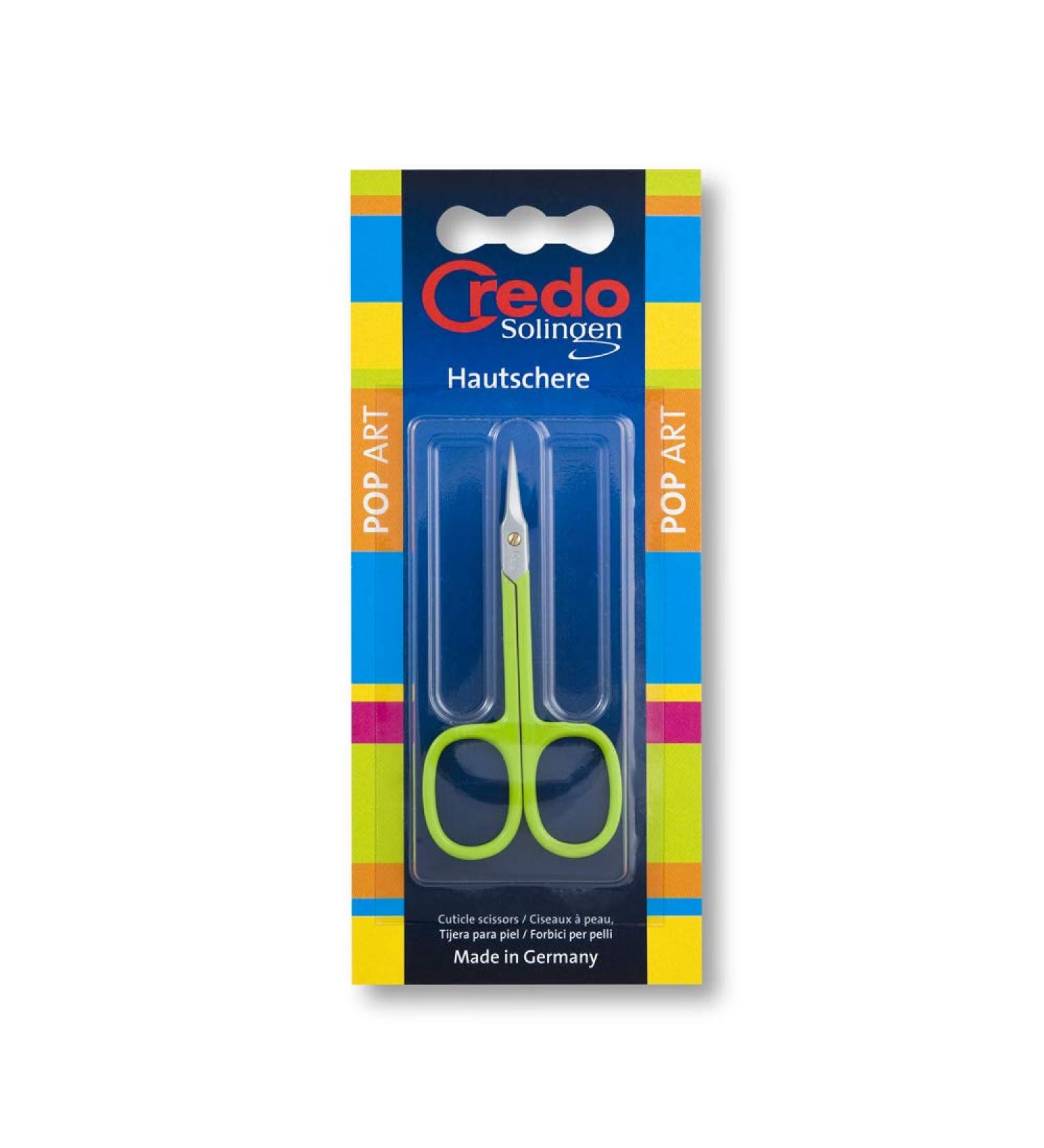 Credo Cuticle Scissors 8 cm Pop Art with Tower Tip Matte Chrome Green 60503