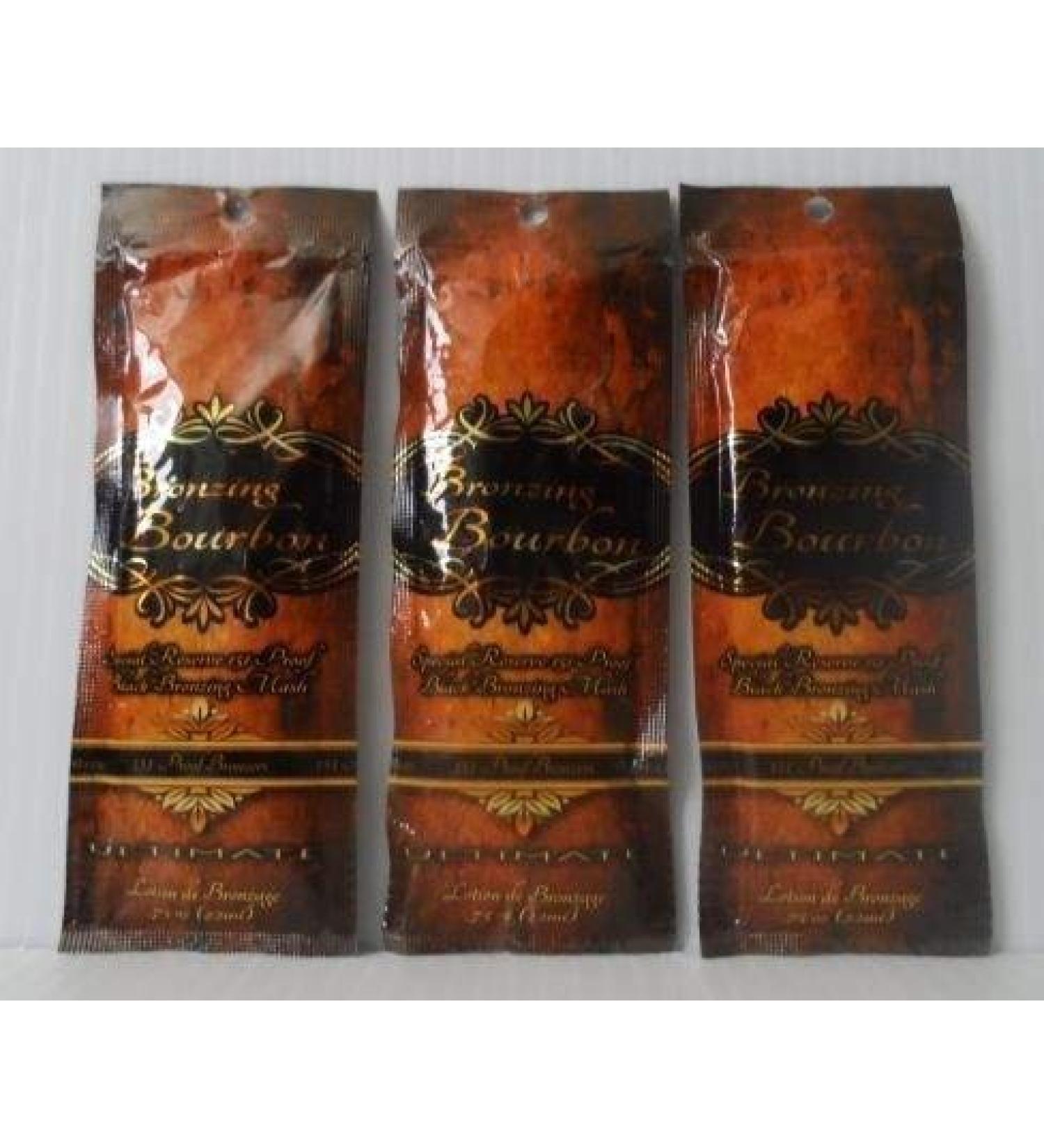 3 Packets Ultimate Bronzing Bourbon Black Bronzer Tanning Lotion .75 oz.