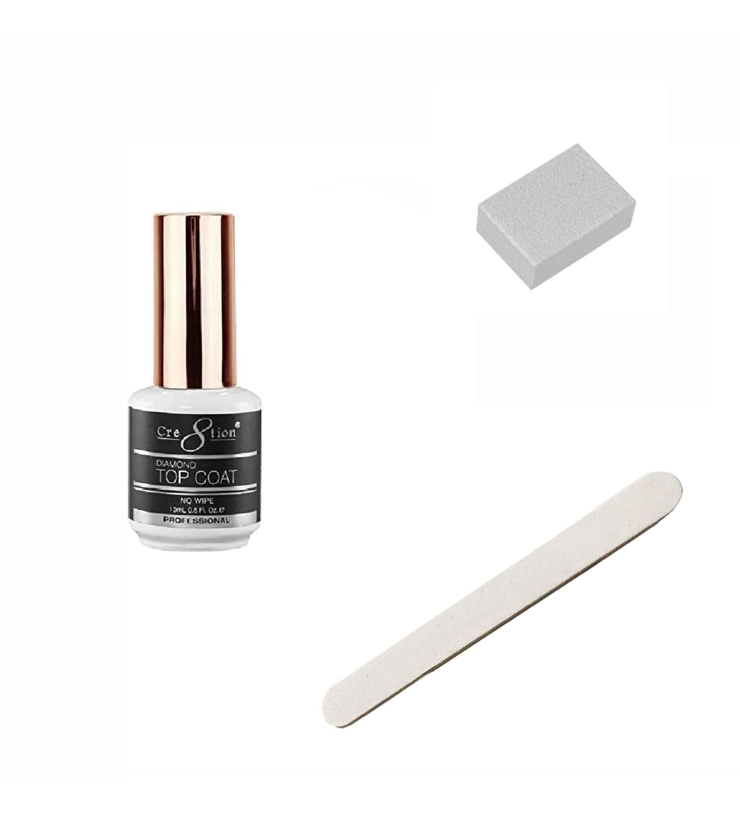 Cre8tion Diamond Soak Off Gel No Wipe Top Coat 0.5oz