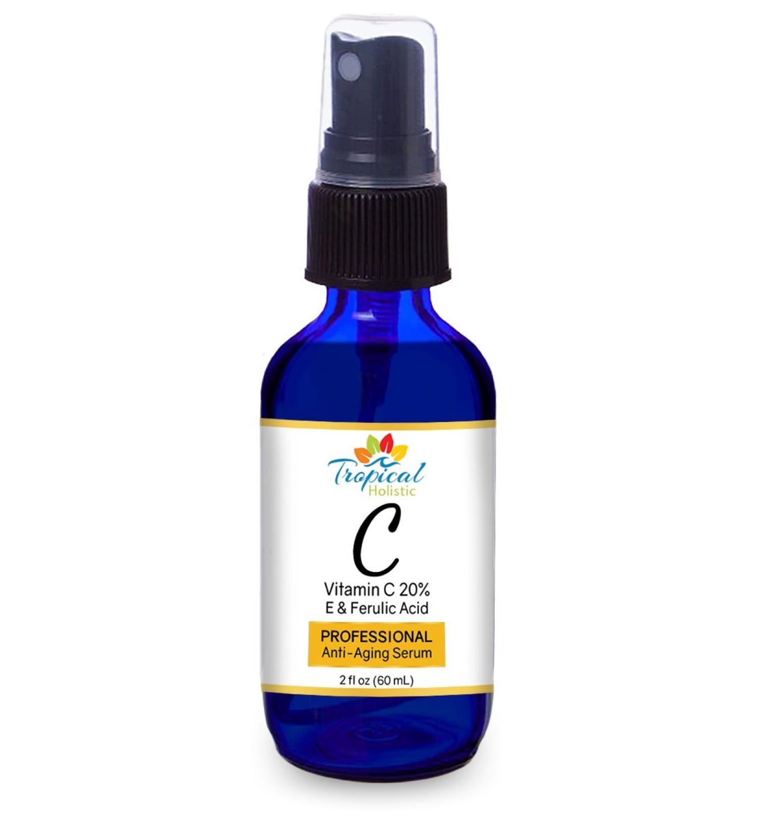 Vitamin C Serum 2 Fl Oz - Anti-Aging Wrinkle Reduction Dark Circles & Puffiness - With Vitamin E Ferulic Acid & Green Tea - Buy Online on SooperMarket.com