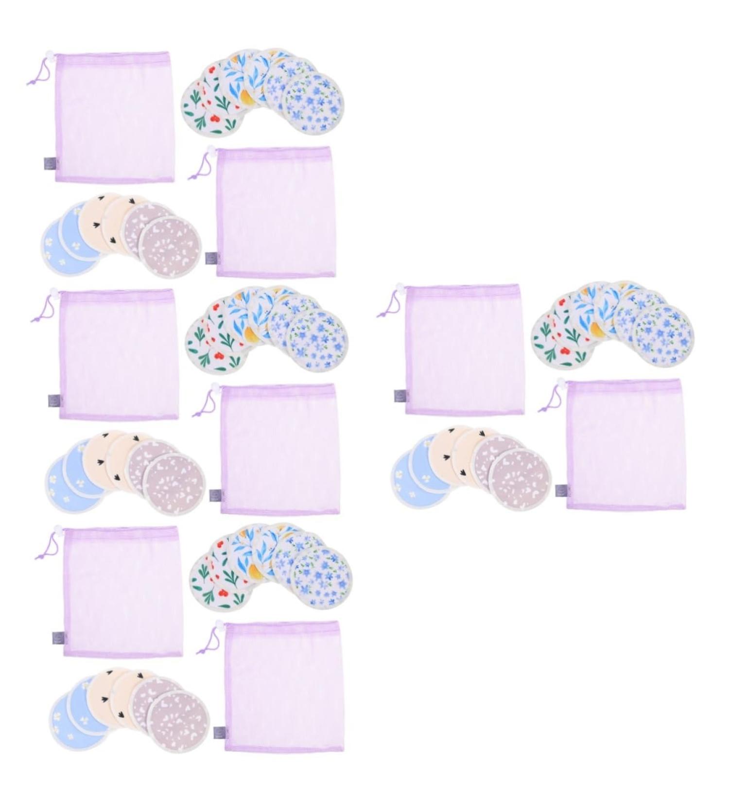ifundom Reusable Breast Pads - 4 Sets Washable Breastfeeding Cushions & Essentials for Nursing Moms - Buy Online on SooperMarket.com