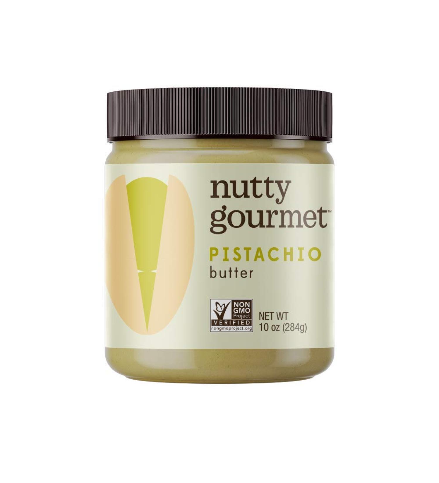 Nutty Gourmet Pistachio Butter - All Natural, Peanut-Free, Vegan, California Grown - Keto & Gluten Free Snack (10oz) - Buy Online on SooperMarket.com