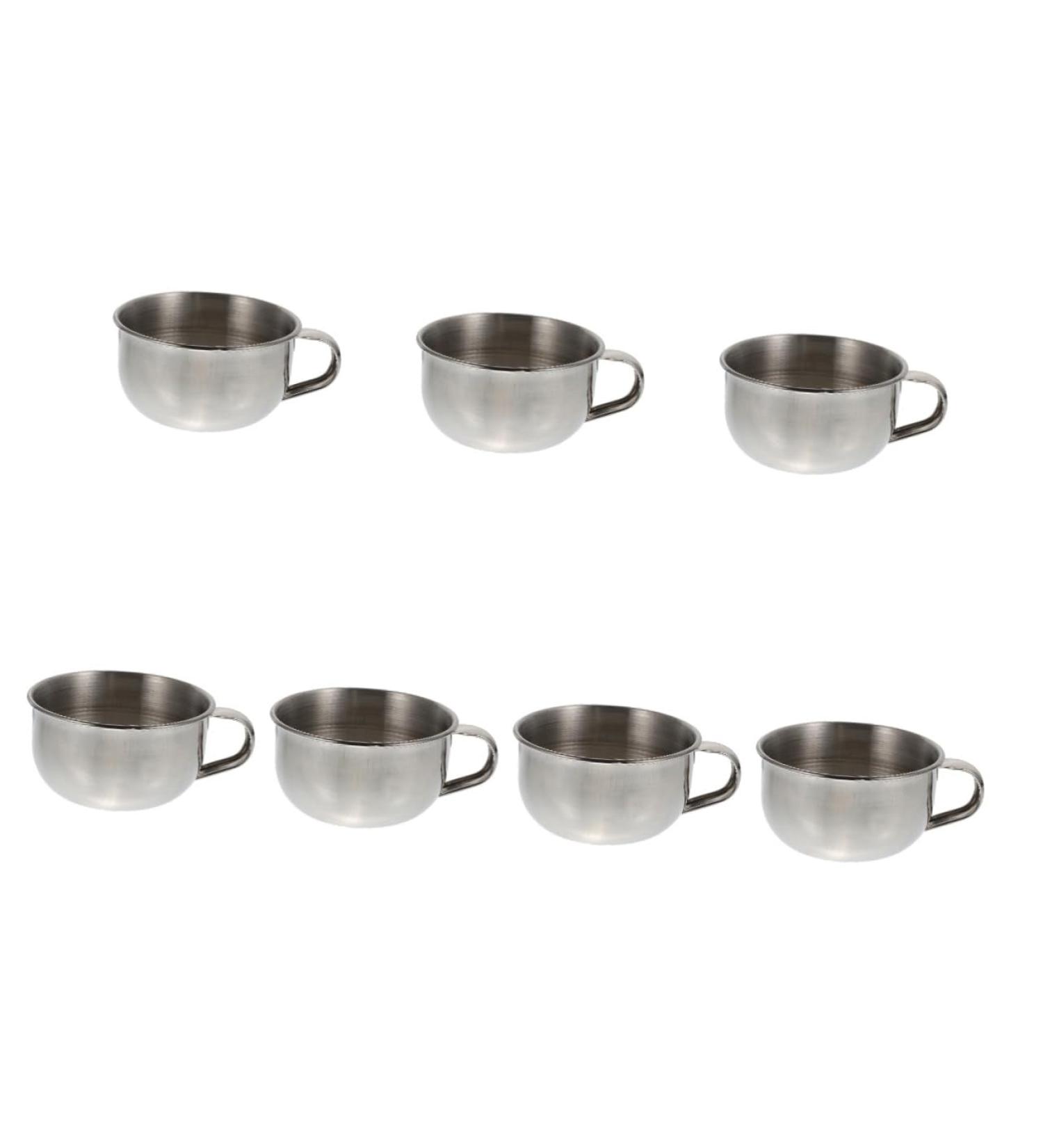 Beavorty 7 Pcs Stainless Steel Shaving Soap Bowl Set - Premium Men's Grooming Essentials for Effortless Shaving - Buy Online on SooperMarket.com