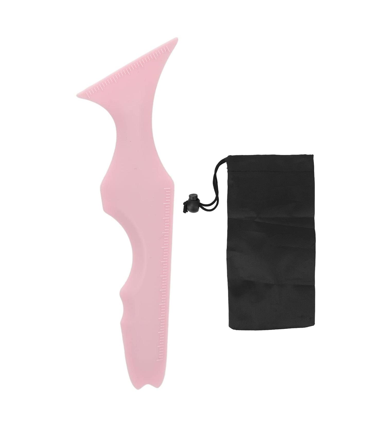 Reusable Eyeliner Stencils Silicone Beauty Ruler 5 In 1 Eyeliner Stencil Multi Purpose Silicone Eyebrow Pencil Stencil Winged Tip Eyeliner Aid for Makeup Cosmetic Pink - Buy Online on SooperMarket.com