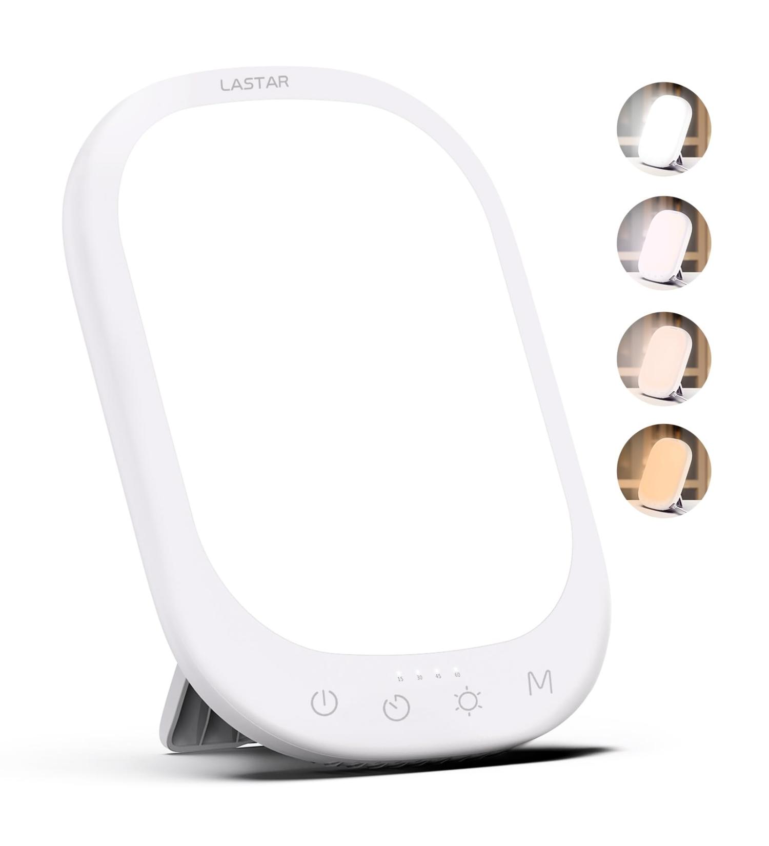 LASTAR Sun Light 10 000 LUX UV-Free Daylight Lamp with Memory Function 5 Adjustable Brightness Levels and 4 Timer Funtion Sunlight Lamp Compact Size for Winter Blues Wall Mountable Support Smart Plug Light White - Buy Online on SooperMarket.com