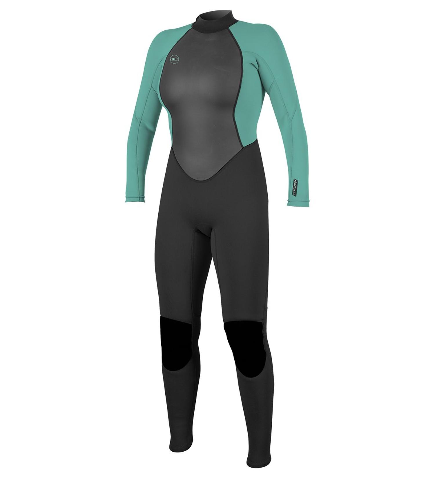 O'Neill Women's Reactor-2 3/2mm Full Wetsuit | Back Zip | Black/Light Aqua - Buy Online on SooperMarket.com