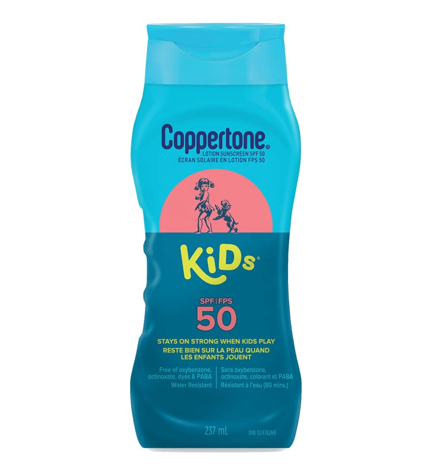 Coppertone Kids Sunscreen Lotion Spf 50 Hypoallergenic Sun Protection for Children Water Resistant Face and Body Lotion for Kids 237 ml. SPF 50 - Lotion Sunscreen Lotion 237 ml - Buy Online on SooperMarket.com