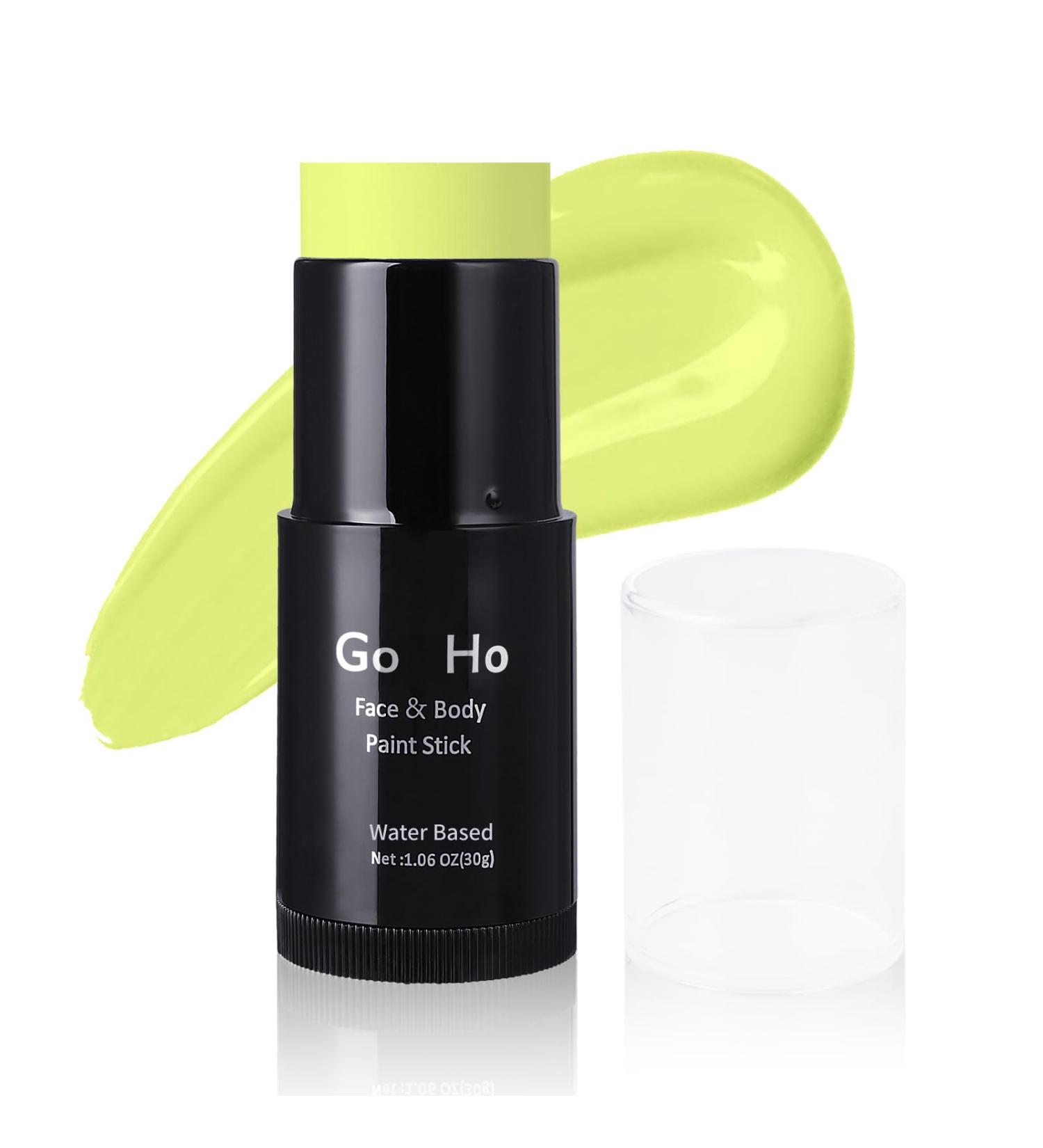 Washable Yellow Face Paint Stick | Non-Toxic Cream Makeup Stick for Theater, Halloween, Cosplay | 1.06 Oz Full-Coverage Body Paint - Buy Online on SooperMarket.com