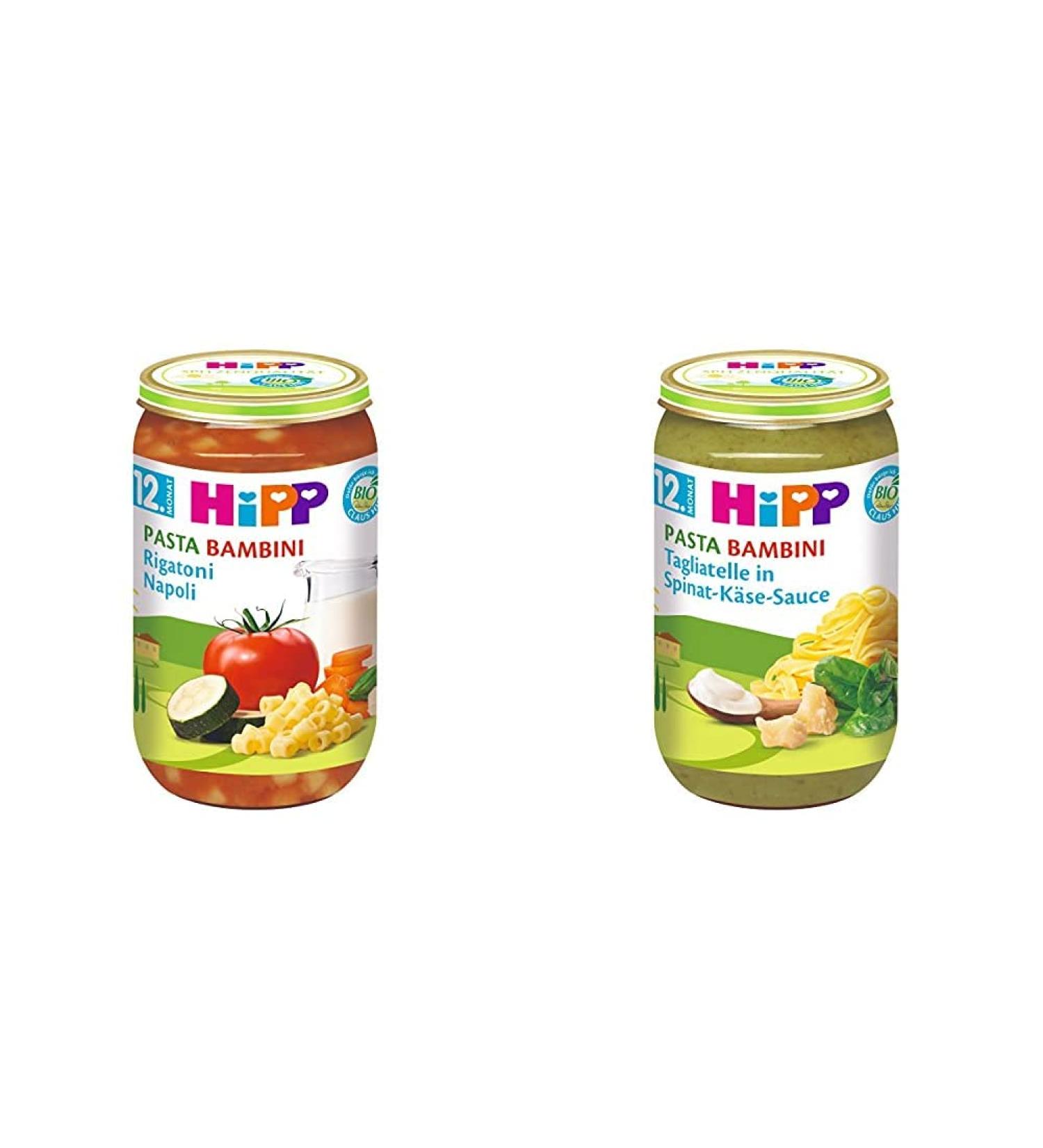 Buy Hipp Pasta Bundle: Rigatoni Napoli & Spinach Cheese Sauce - 6 Pack | Gourmet Menus & Organic Bulgur with Chickpeas - International Shipping - Buy Online on SooperMarket.com