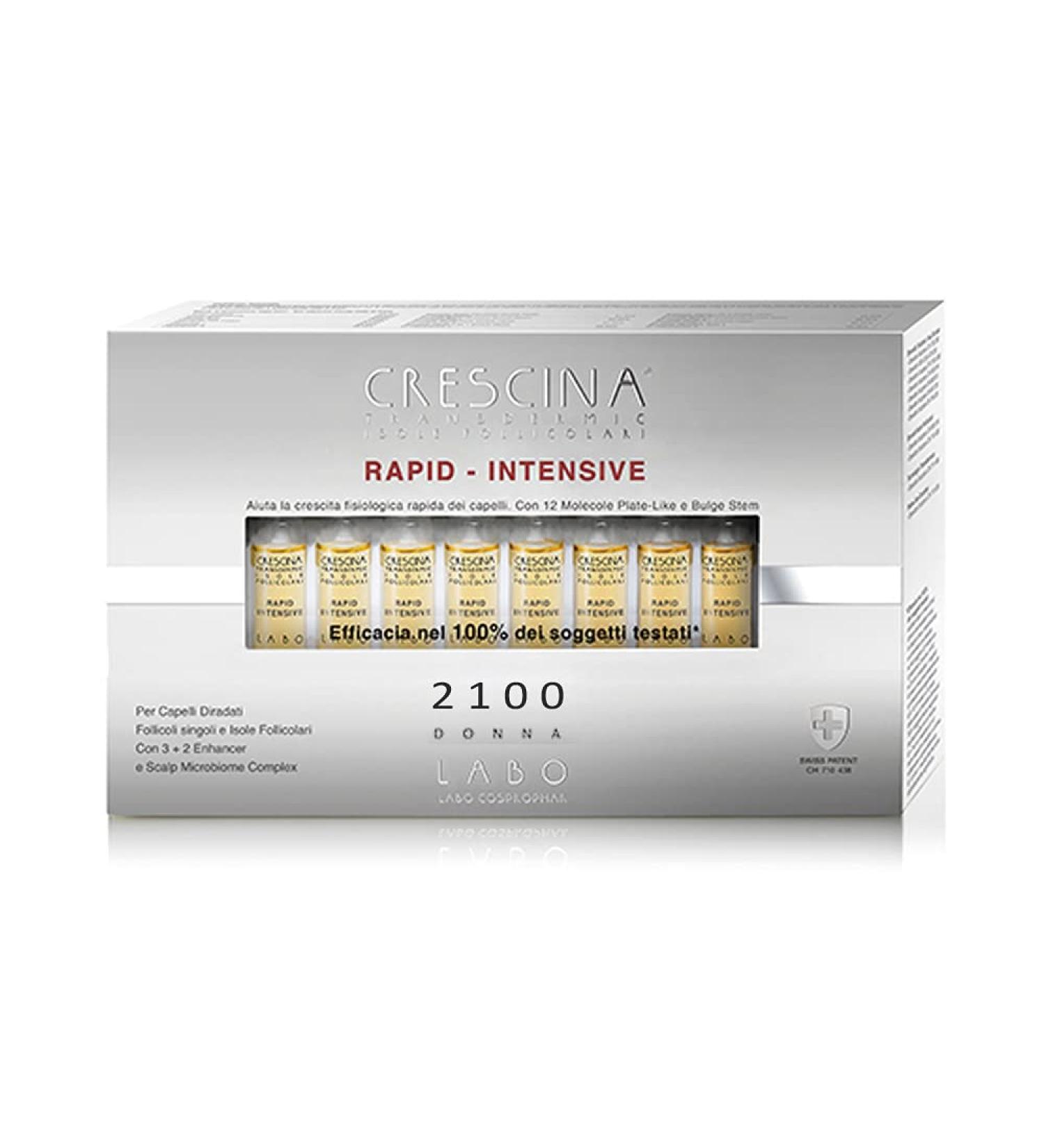 LABO Crescina Transdermic RAPID-INTENSIVE Follicolari Islands 2100 Women 40 Ampoules Treatment against hair loss