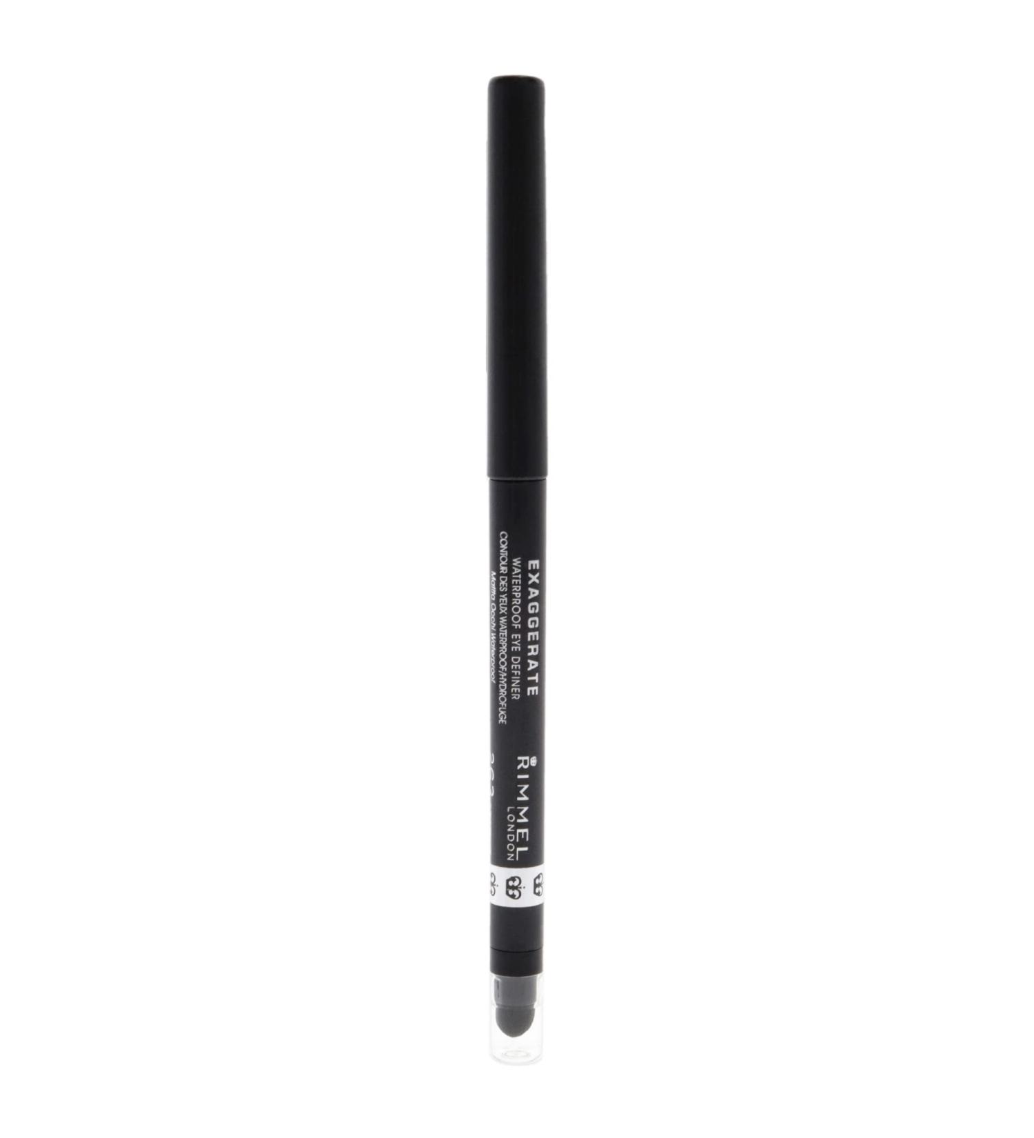 Rimmel London Exaggerate Eye Definer Crayon Waterproof - 263 Starlit Black Eyeliner Women 0.01 oz