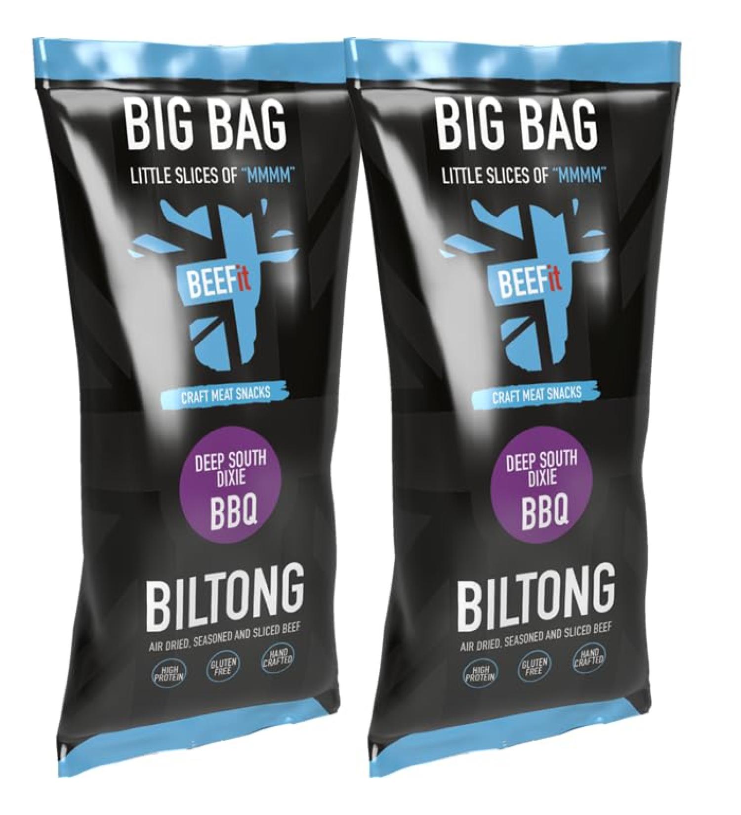 BEEFit Biltong Beef Jerky | 2x250g | High Protein | Gluten Free | Keto Friendly (BBQ) - Buy Online on SooperMarket.com