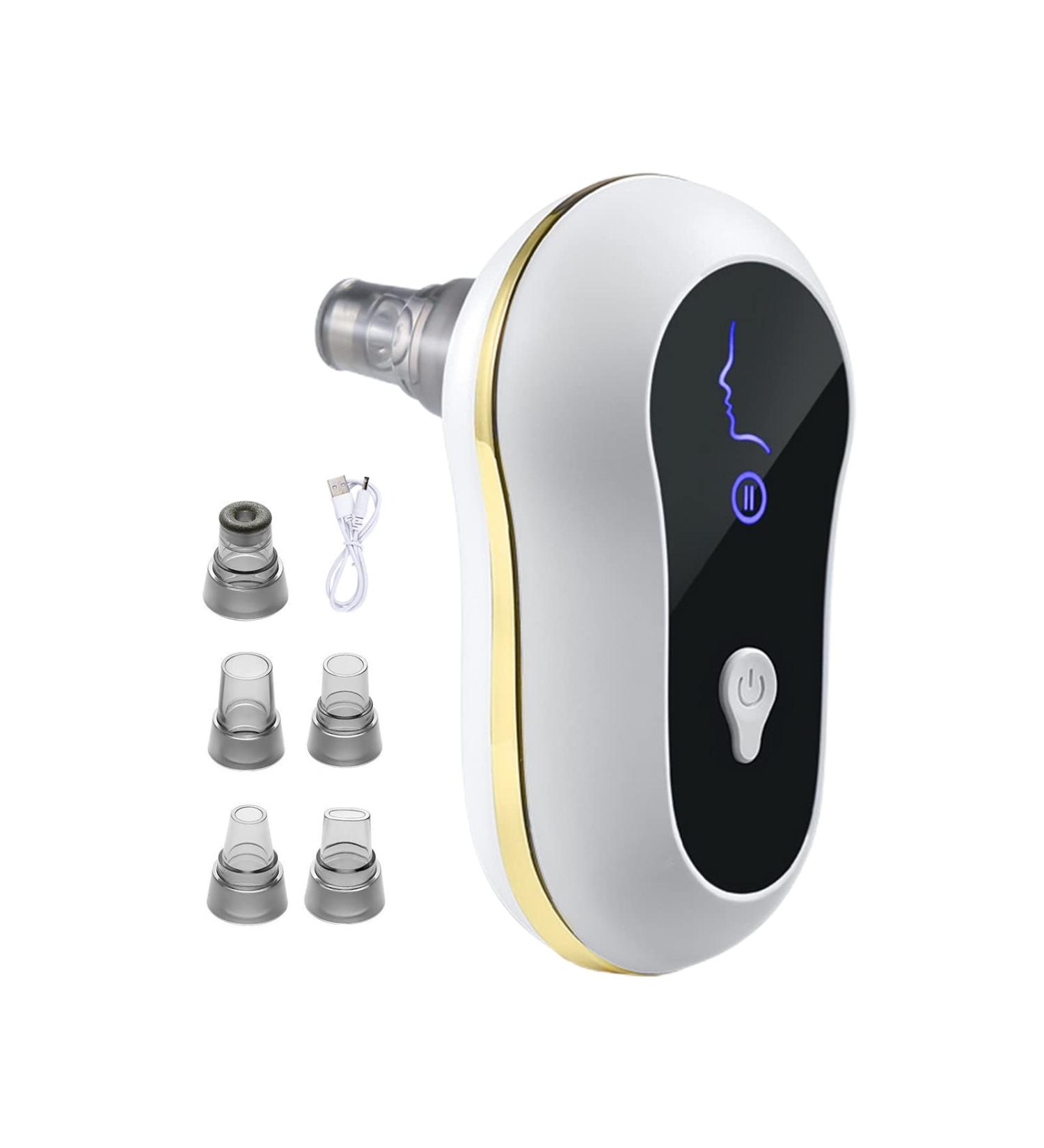 Worparsen Pore Cleaner Gentle Exfoliating USB Charging Electric Acne Blackhead Extractor Deep Cleaning Skin Tightening Ivory