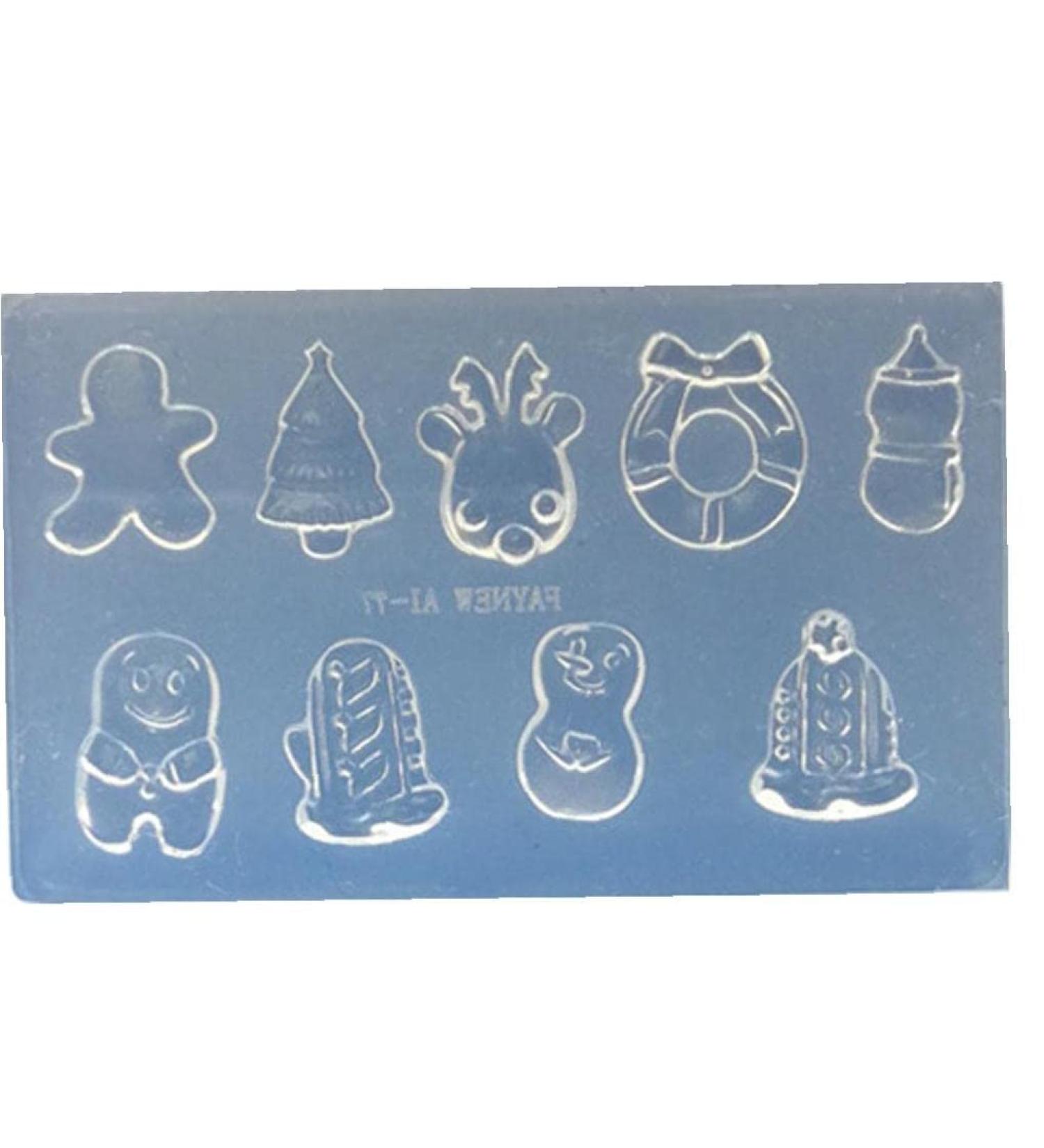 Christmas Nail Stamping Mold - DIY Silicone Stencil Tools for Festive Manicure Designs - Buy Online on SooperMarket.com