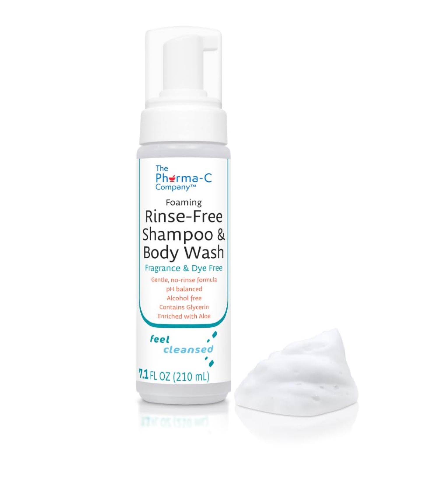 Buy Pharma-C Foaming Rinse Free Shampoo & Body Wash - Waterless No-Rinse Formula for Gentle Cleanliness - Fragrance & Dye Free Hospital Tested - International Shipping Available - Buy Online on SooperMarket.com