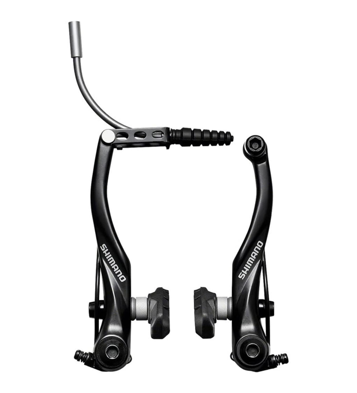 SHIMANO V-Brake - BR-T4000, Rear, X-Type (Thin Spacer Outside), S65T Shoe, 16.0/25.0MM Fixing Bolts, W/Inner Cable Lead Unit 90 DEG - Black - EBRT4000RX43XLP