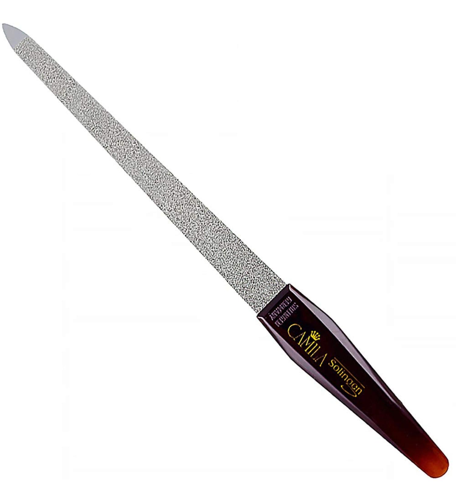 Camila Solingen CS19 8 inch Professional Sapphire Metal Nail File for Fingernail and Toenail Care - Stainless Steel, Double Sided Coarse Fine, Made in Solingen Germany - Manicure Pedicure Tool (Pack of 1) - Buy Online on SooperMarket.com