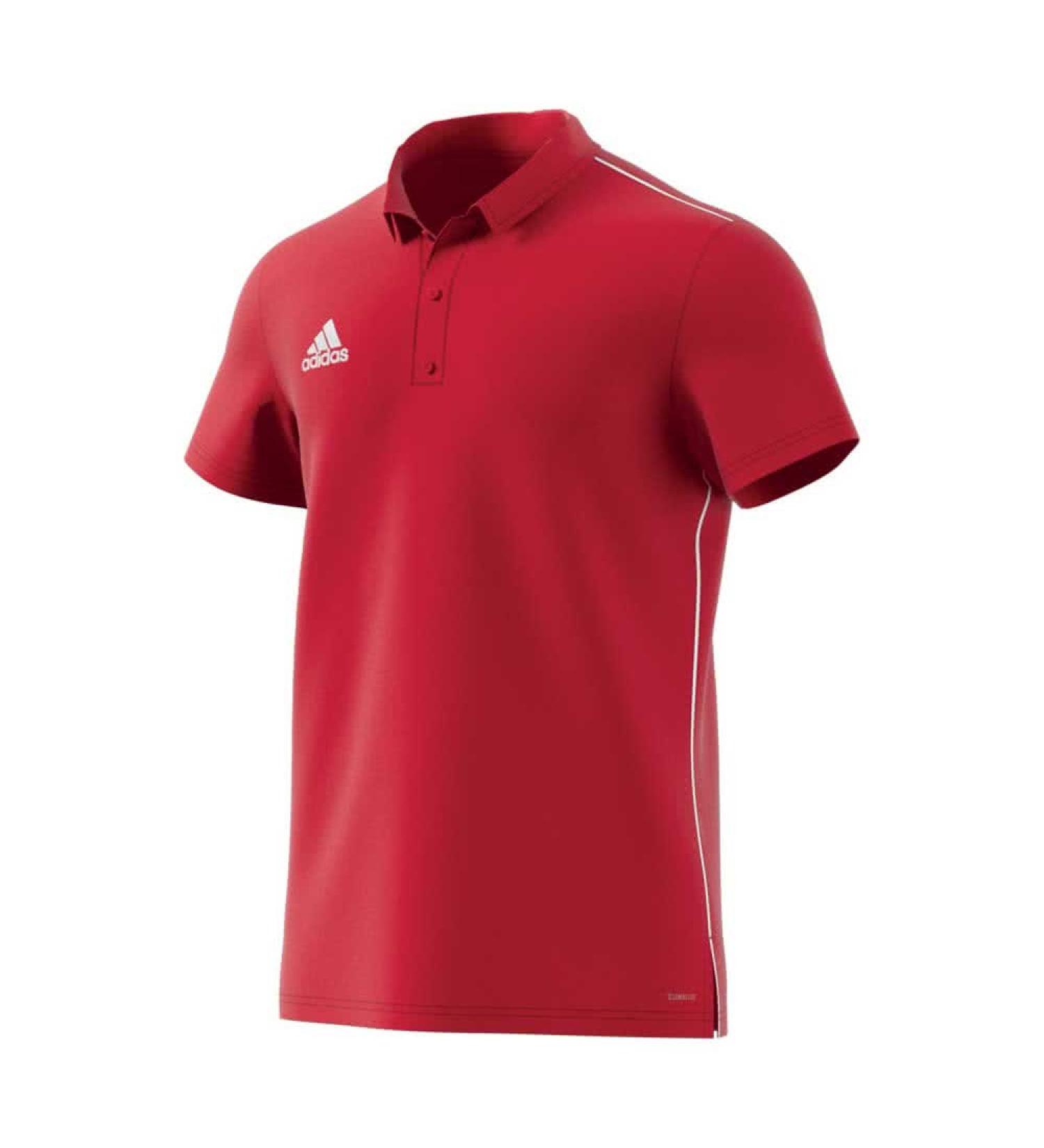 adidas Kids Core 18 Polo Shirt Power Red/White 116