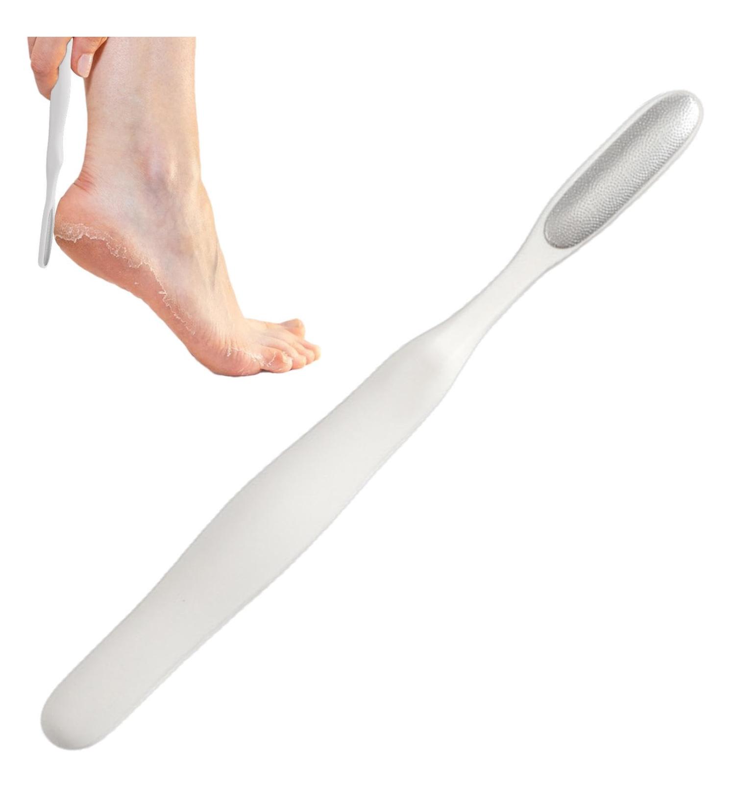 Virtcooy Pedicure Foot File Reusable Stainless Steel Cracked Skin Removal Tool - Callus Remover Foot Scrubber Toe Crevice Cleaning Brush Foot Care Pedicure Tool White - Buy Online on SooperMarket.com