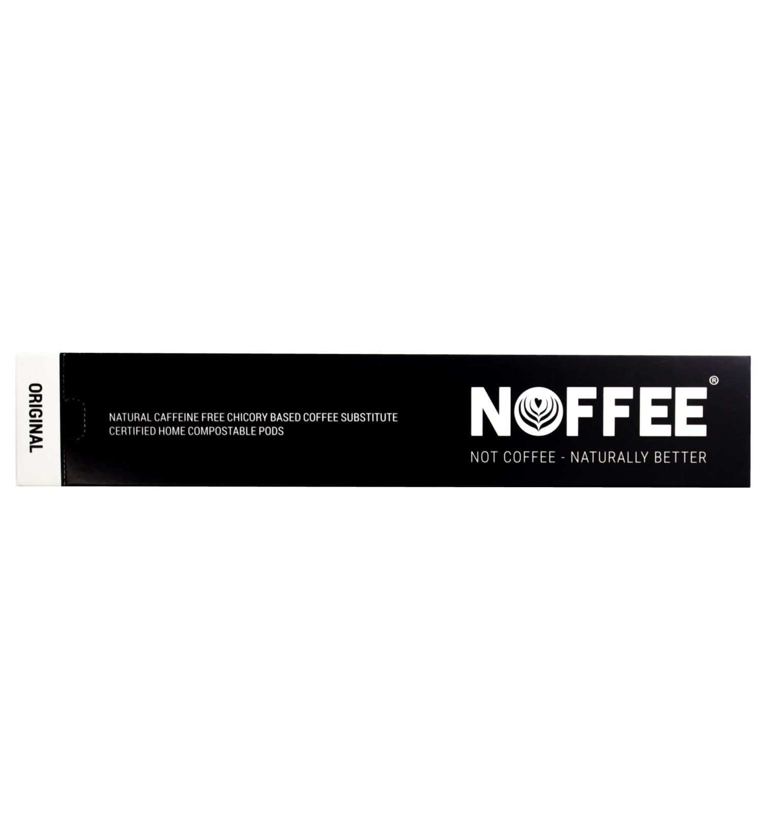Noffee Premium Chicory Coffee Alternative - Caffeine-Free & Gut-Friendly - Vegan & Gluten-Free - Sustainably Sourced Medium to Dark Blend - 8 Compostable Pods - Buy Online on SooperMarket.com