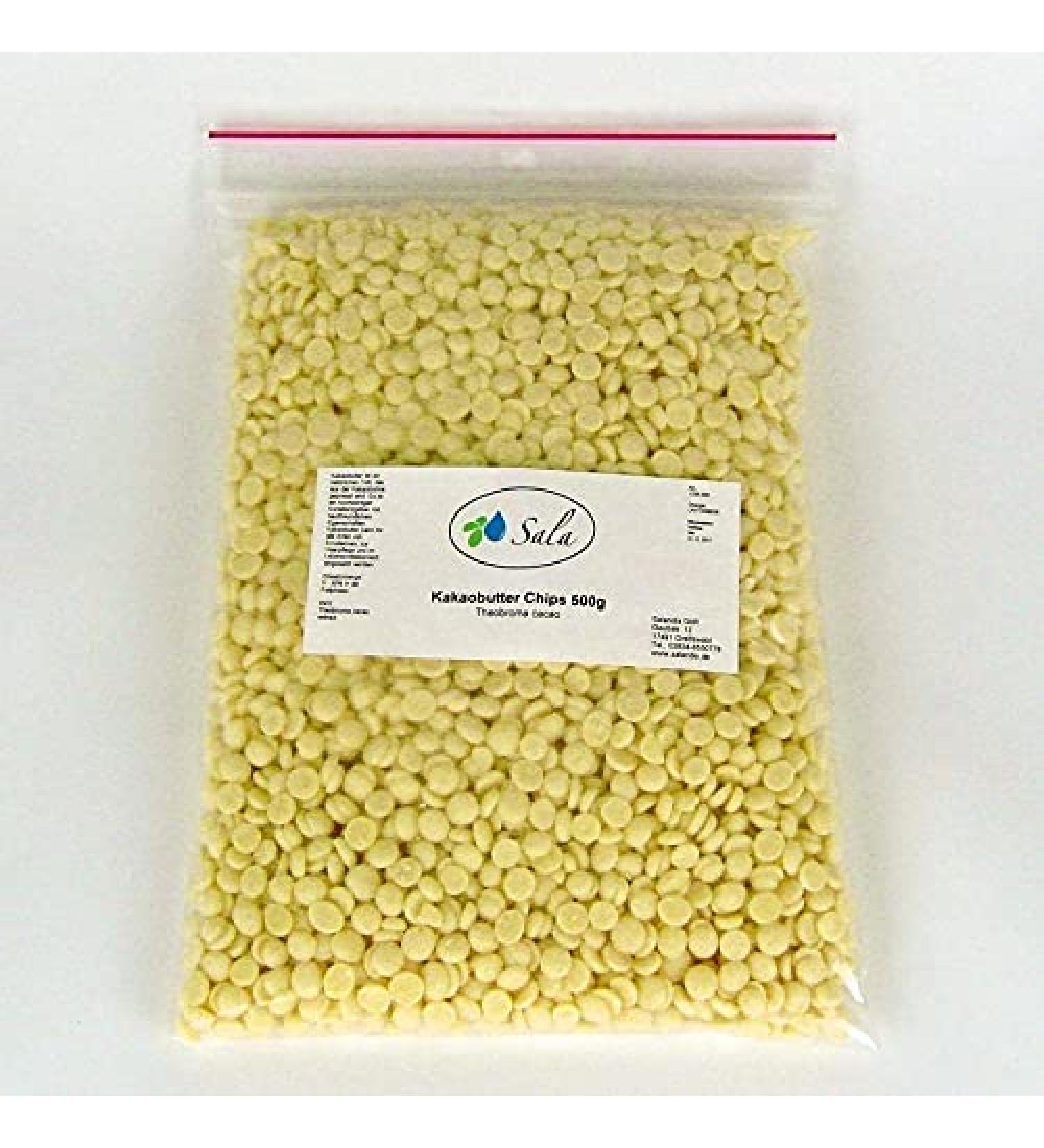 Sala Cocoa Butter Chips Pastilles Food Grade Conv. 500 g Bag