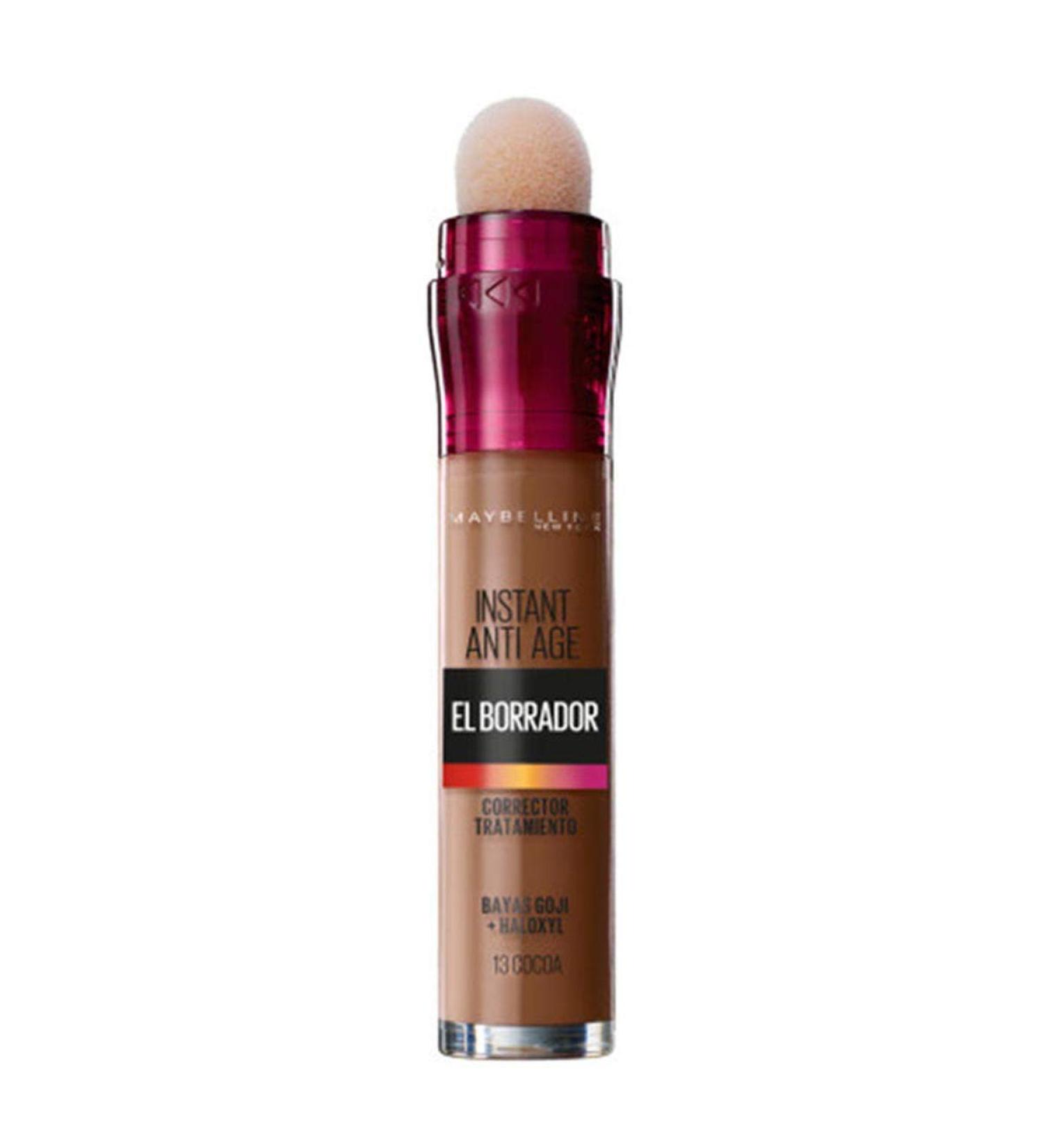 Maybelline New York Borrador Ojos Tono 13 Cocoa - Corrector para Ojeras y Imperfecciones Piel Muy Oscura - 6ml | Env o Internacional - Buy Online on SooperMarket.com