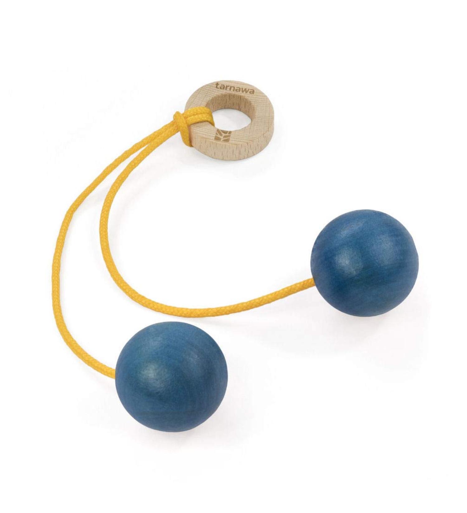 Celebration click clack balls made of wood orange or blue
