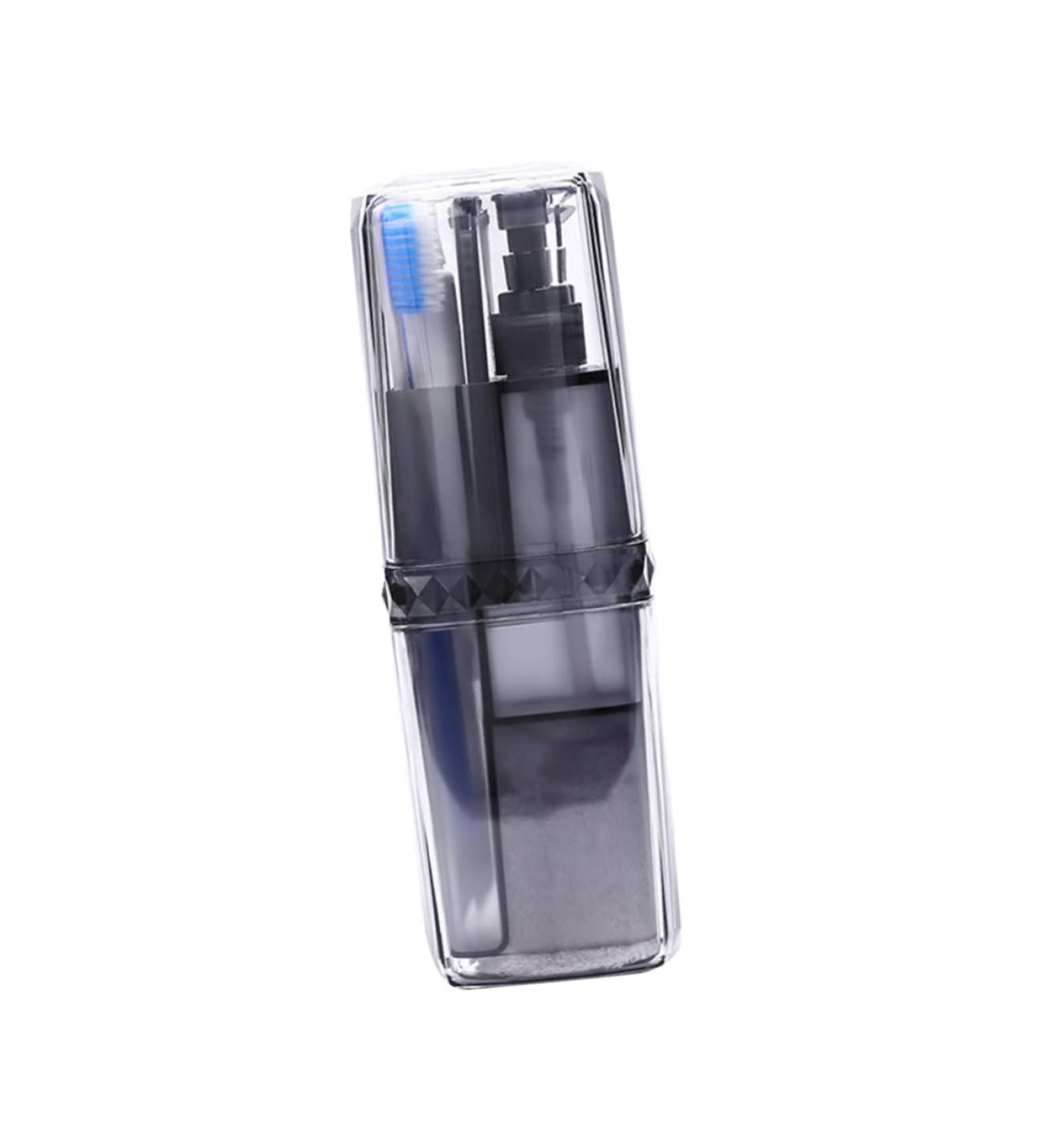 PLAFOPE Toothpaste Container & Toothbrush Cup Set | Travel Toothbrush Holder for Easy Storage - International Shipping Available - Buy Online on SooperMarket.com