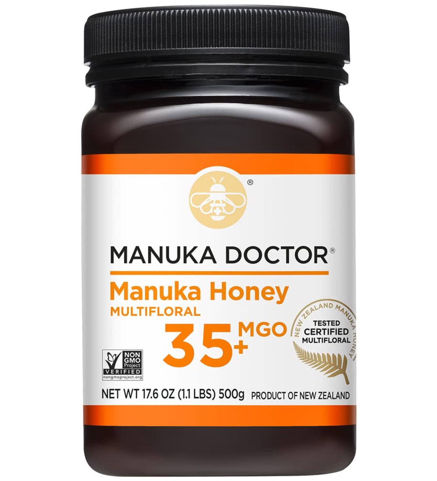 Manuka Doctor Multifloral Manuka Honey MGO 35+ - 17.6 oz (500g) - Premium Health Boost - Buy Online on SooperMarket.com