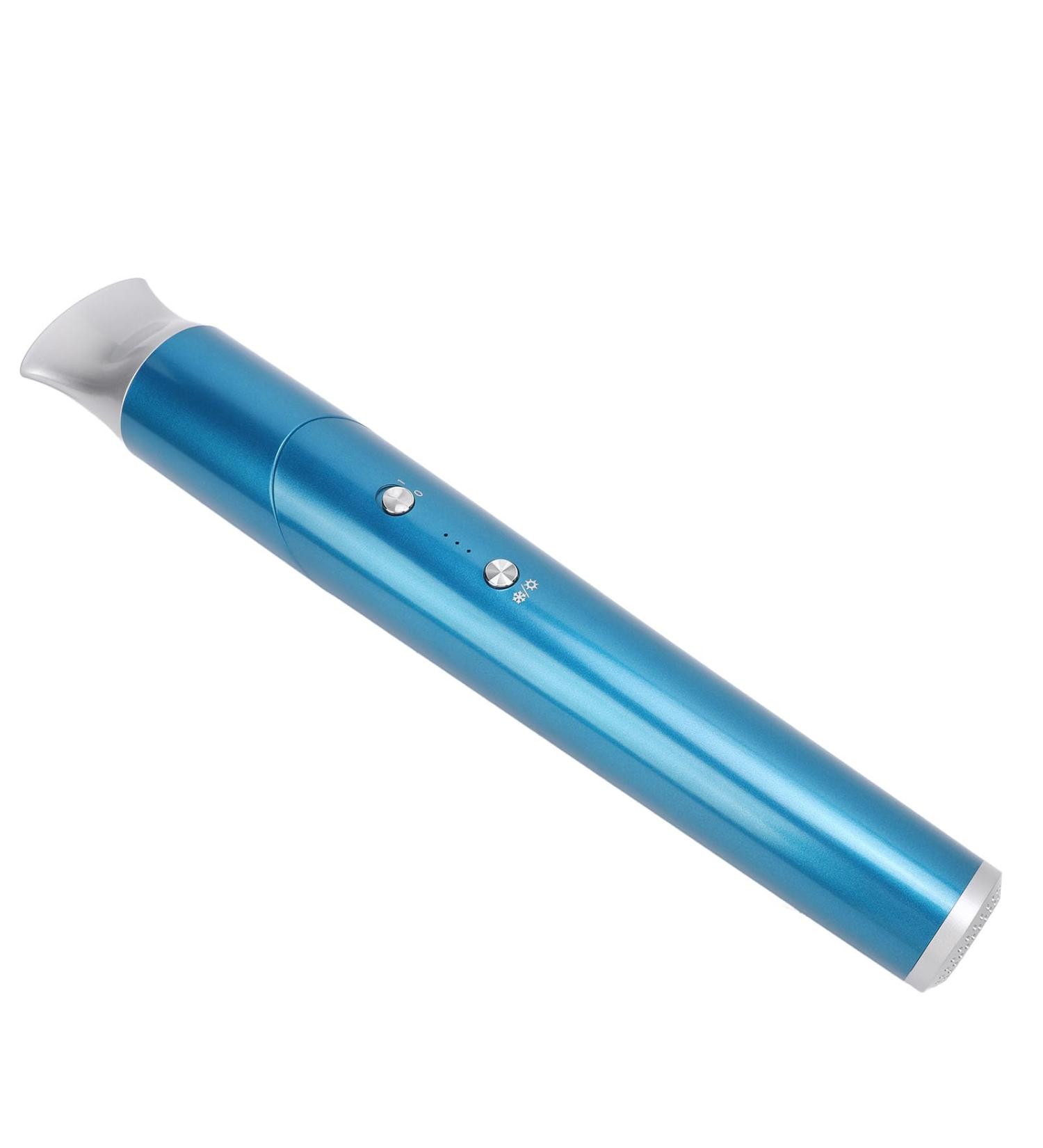 Portable Blow Dryer Cordless Hair Dryer Hot Cold Air Adjustable Rechargeable 57 C Thermostat Foldable for Outdoor Camping (Blue) - Buy Online on SooperMarket.com
