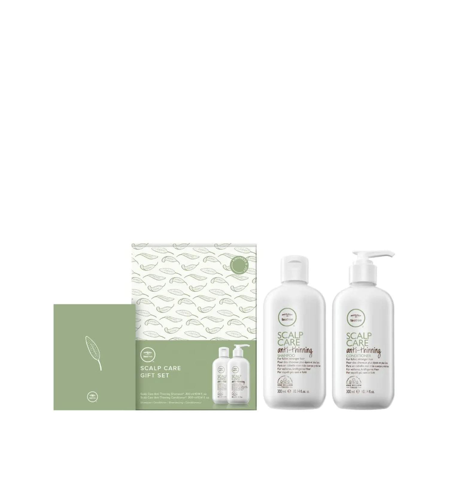 Tea Tree Scalp Care Holiday Gift Set Shampoo + Conditioner For Fine + Thinning Hair