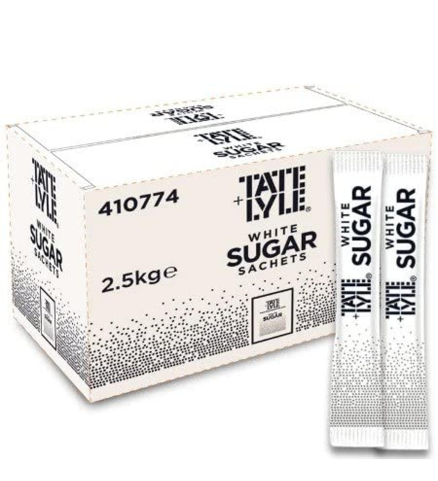 Tate & Lyle Fairtrade Granulated White Sugar Sticks| Natural Taste of Pure Cane Sugar| 1000 Sticks | 2.5kg - Buy Online on SooperMarket.com