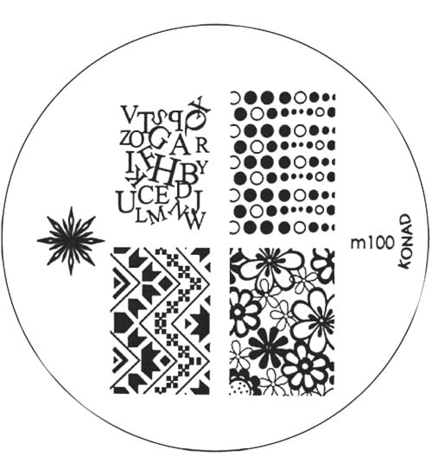 Konad stencil stamping stamping stencil M100