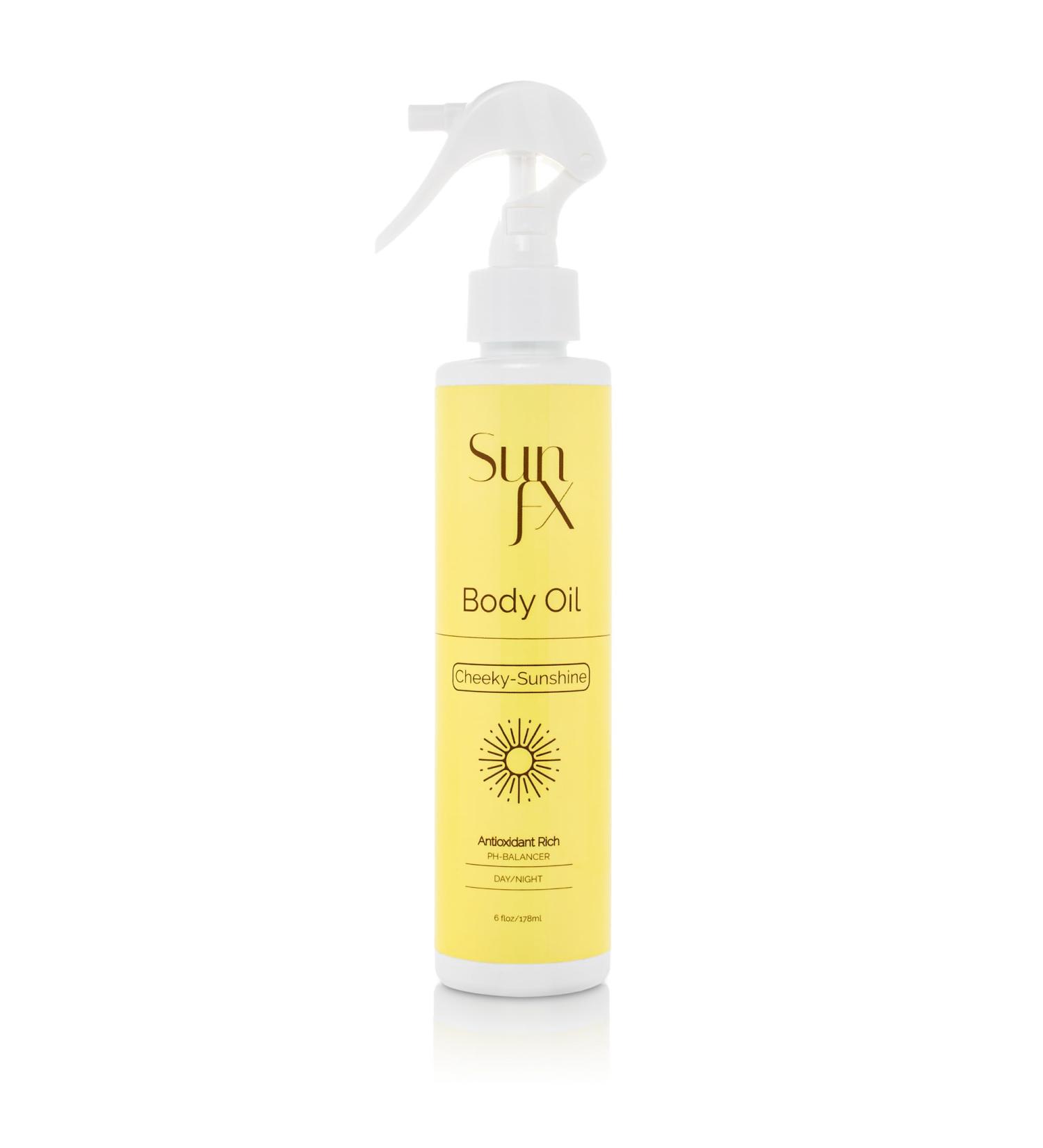 SunFX Ultra Hydrating Cheeky-Sunshine Body Oil | Prolong Spray & Self Tanning | Lightweight Non-Greasy Hydration | 6 fl oz - Shop Internationally - Buy Online on SooperMarket.com