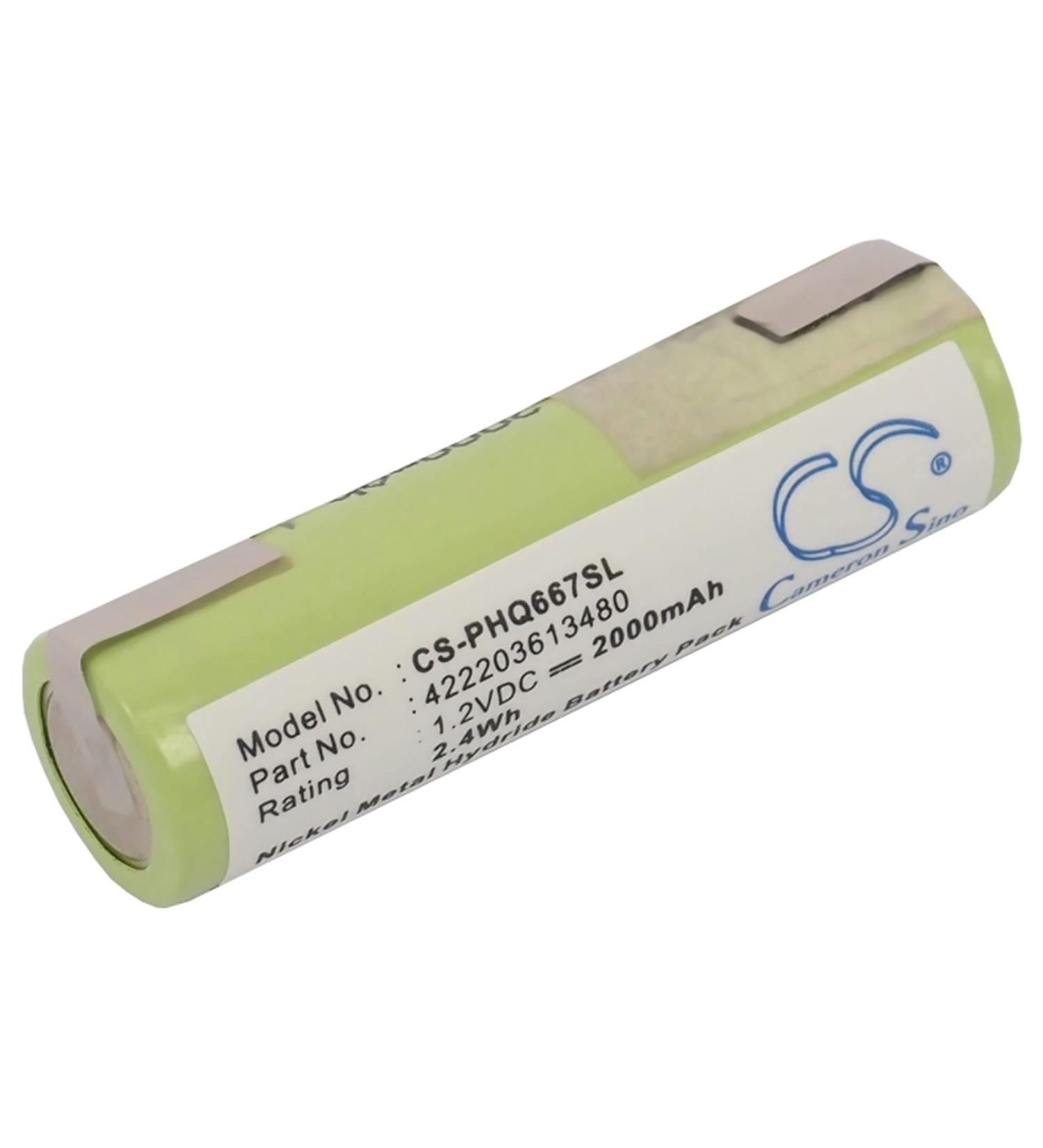 Cameron Sino Battery for Philips 5810XL 5811XL 5814XL 5818XL Norelco T970 Norelco WS400 Norelco WS600 NorelcoHP6337/A PQ212 PQ222 RQ320 YS502 2000mAh - Buy Online on SooperMarket.com