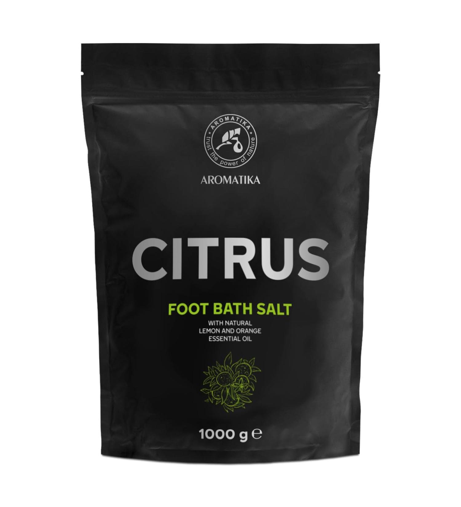 Foot Bath Salt Citrus 35Oz - Natural Sea Salt Pedicure Additive with Lemon & Orange Essential Oils - Ultimate Foot Care for Relaxation & Aromatherapy - Buy Online on SooperMarket.com