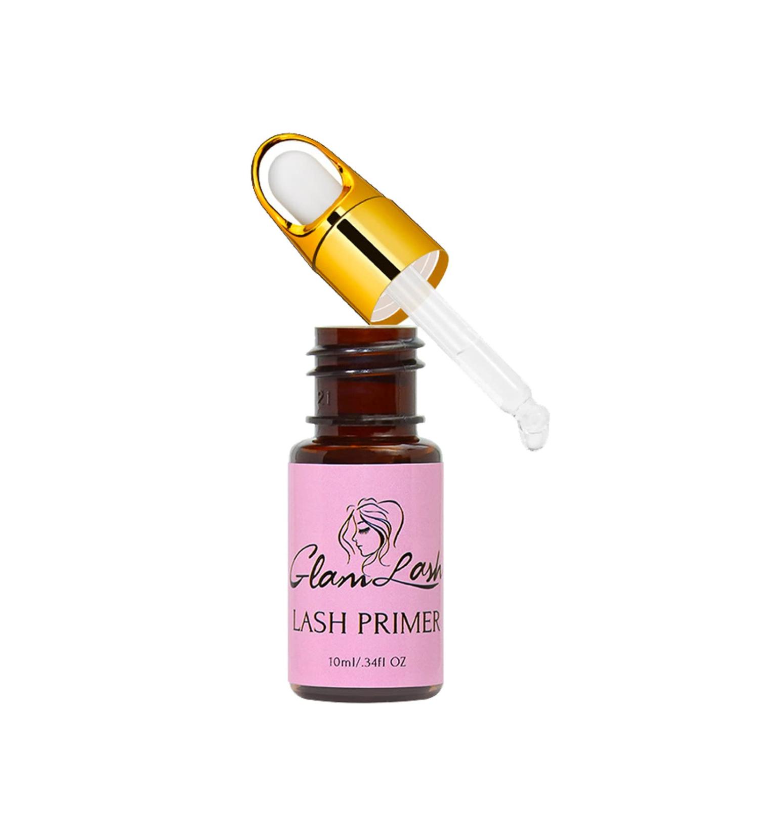 Lash Primer 10ML for Eyelash Extensions | Pre-Treatment for Semi Permanent Lashes | Removes Proteins & Oils | Increases Glue Bonding Retention | Includes Dropper - Buy Online on SooperMarket.com
