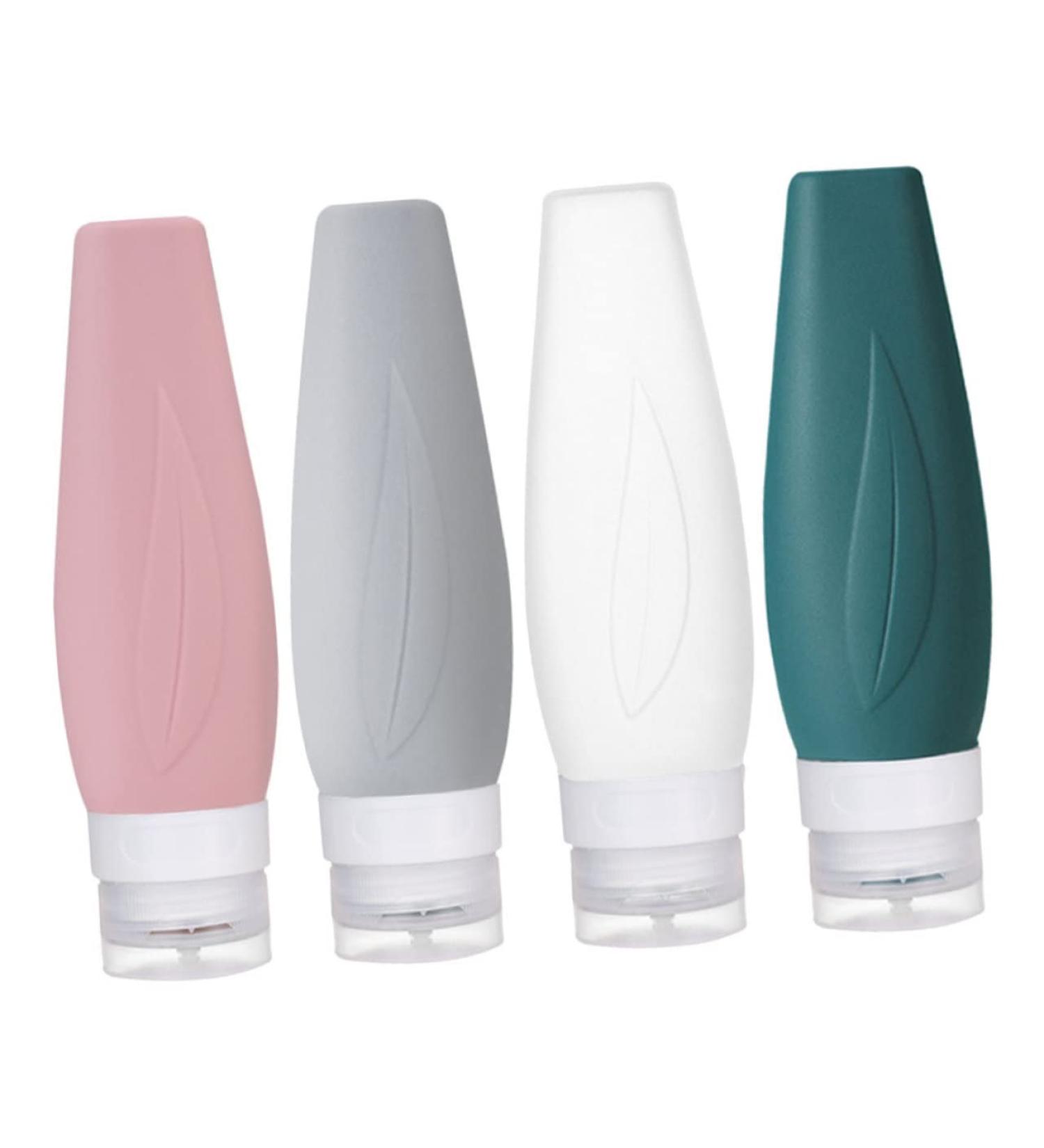 Flexible Silicone Squeeze Bottles Set - Travel Toiletries & Makeup Storage - Ideal for Lotion and Cosmetics - Buy Online on SooperMarket.com