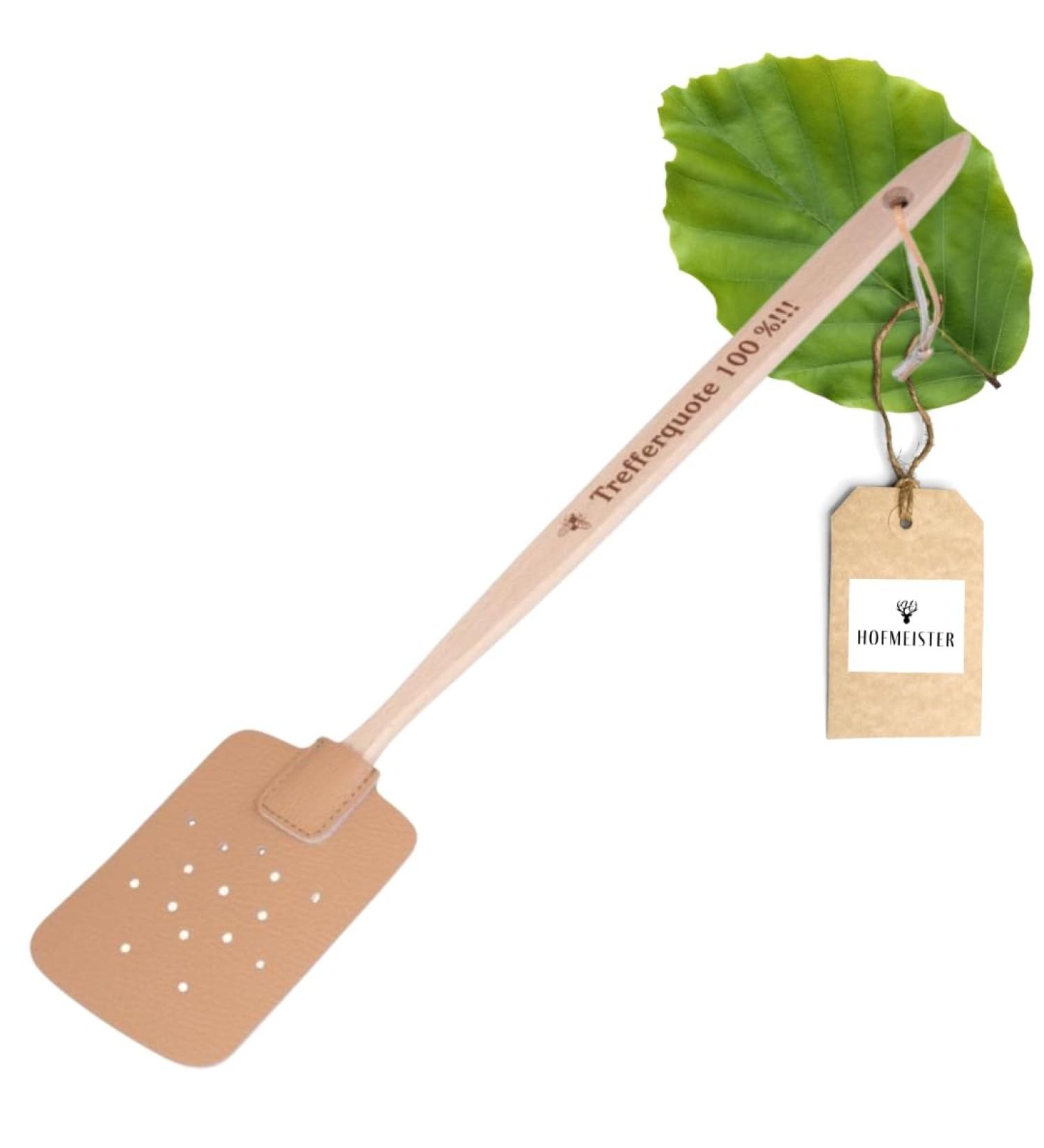 Hofmeister Large Leather Fly Clapper & Mosquito Shredder | Effective Insect Control with Wooden Handles - Shop Internationally! - Buy Online on SooperMarket.com