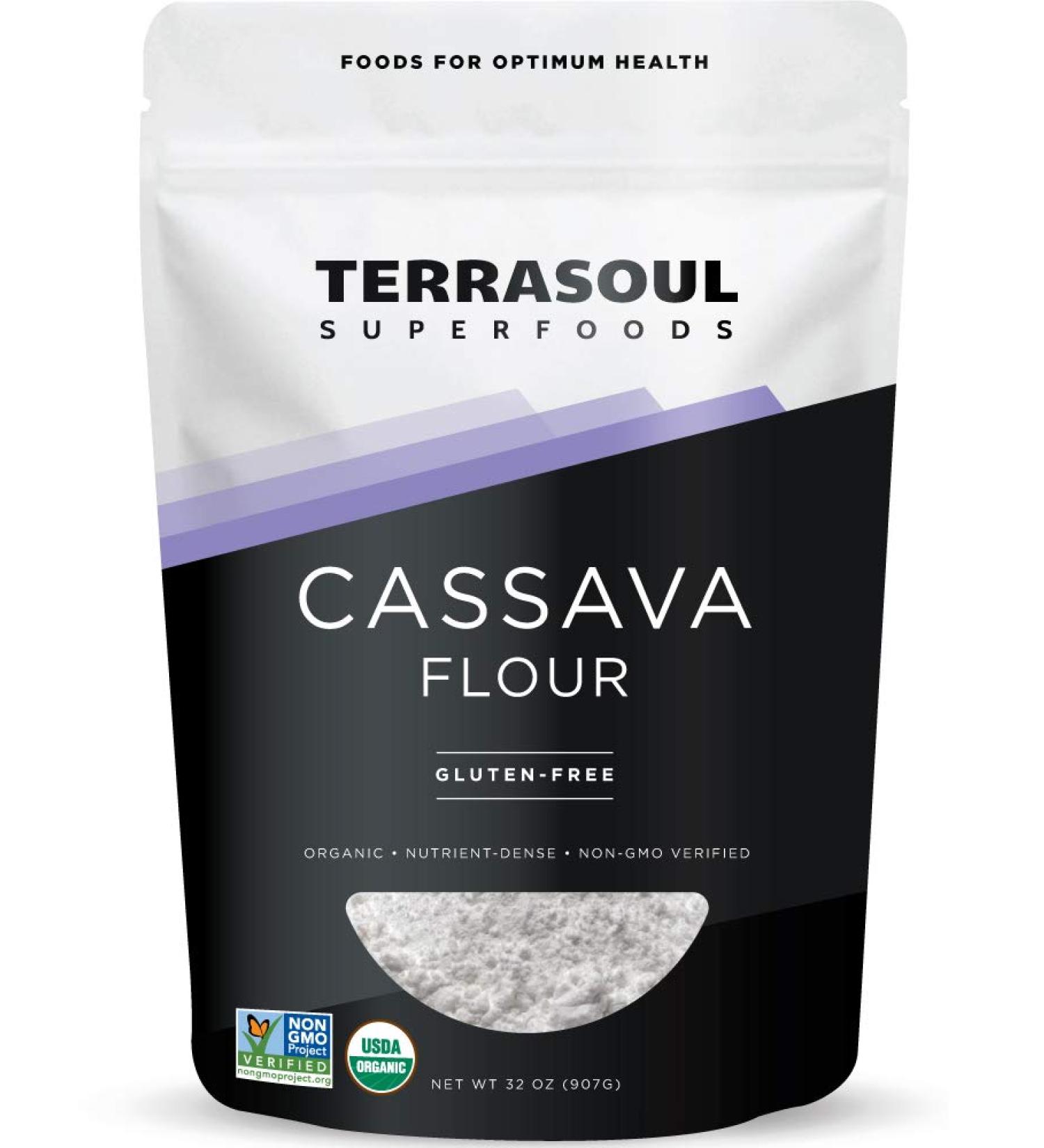 Terrasoul Superfoods Organic Cassava Flour 2 Lbs - Gluten-Free & Smooth Texture - Wheat Flour Substitute - Buy Online on SooperMarket.com