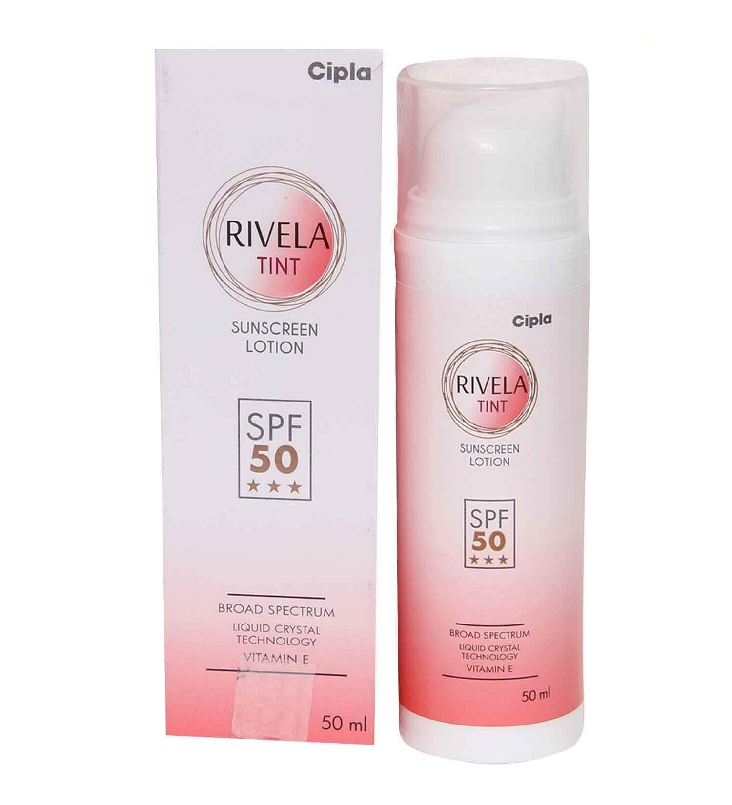 Rivela Tint Sunscreen Lotion SPF 50 - Velvety Touch for All Skin Types | Best International Shipping - Buy Online on SooperMarket.com