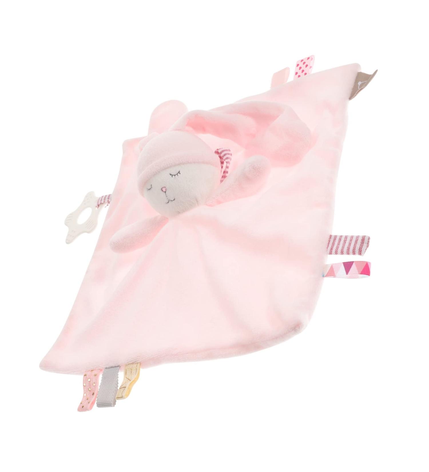 TOYANDONA Calming Rabbit Plush Toy Baby Teether & Sleep Soother Blanket - Buy Online on SooperMarket.com