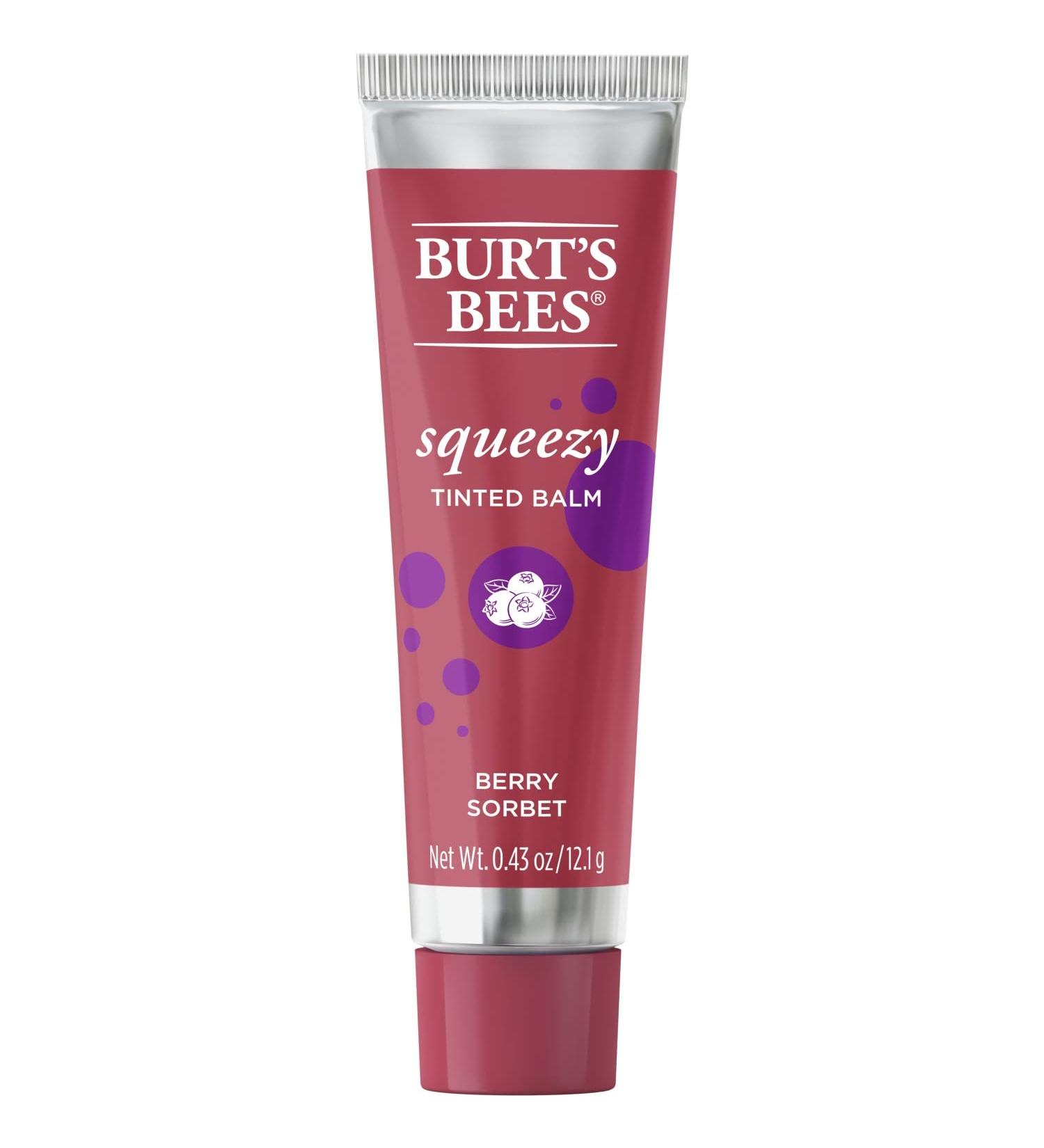 Buy Burt's Bees 100% Natural Squeezy Tinted Lip Balm - Berry Sorbet 0.43 Oz | International Shipping Available - Buy Online on SooperMarket.com