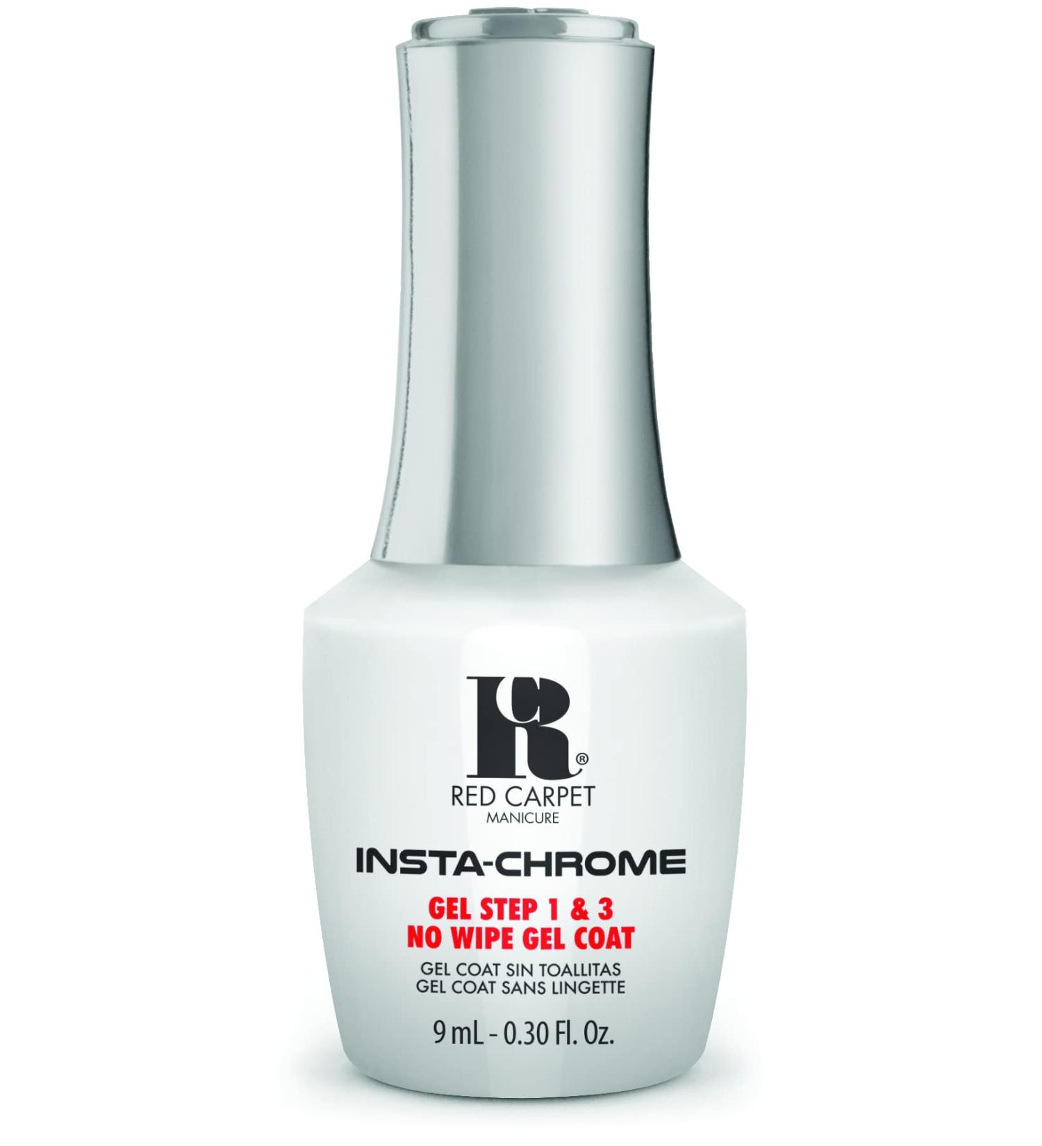 Red Carpet Manicure Insta-Chrome Gel Steps 1 & 3 | No Wipe Gel Top Coat | 0.3 Fl. Oz. - Buy Online on SooperMarket.com