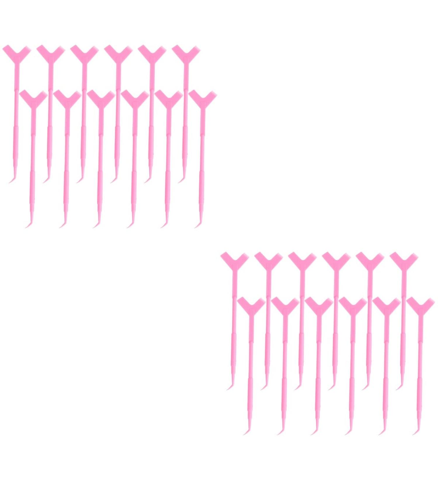 FOMIYES 24 Pcs False Eyelash Brush Set - Y-Shaped Eyelash Perm Tools & Makeup Gadgets for Perfect Lash Lift & Grafting - Buy Online on SooperMarket.com