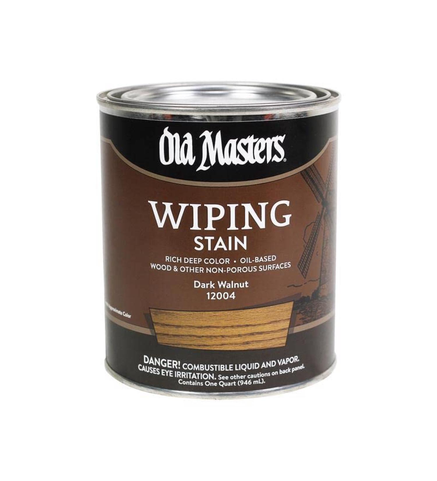 Old Masters Semi-Transparent Dark Walnut Oil-Based Wiping Stain 1 qt.