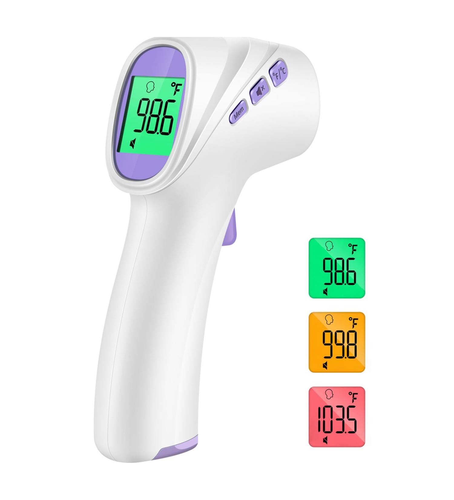 Buy No-Touch Forehead Thermometer for Adults Kids & Babies - Instant Reading Fever Alarm LCD Display - Fast International Shipping - Buy Online on SooperMarket.com