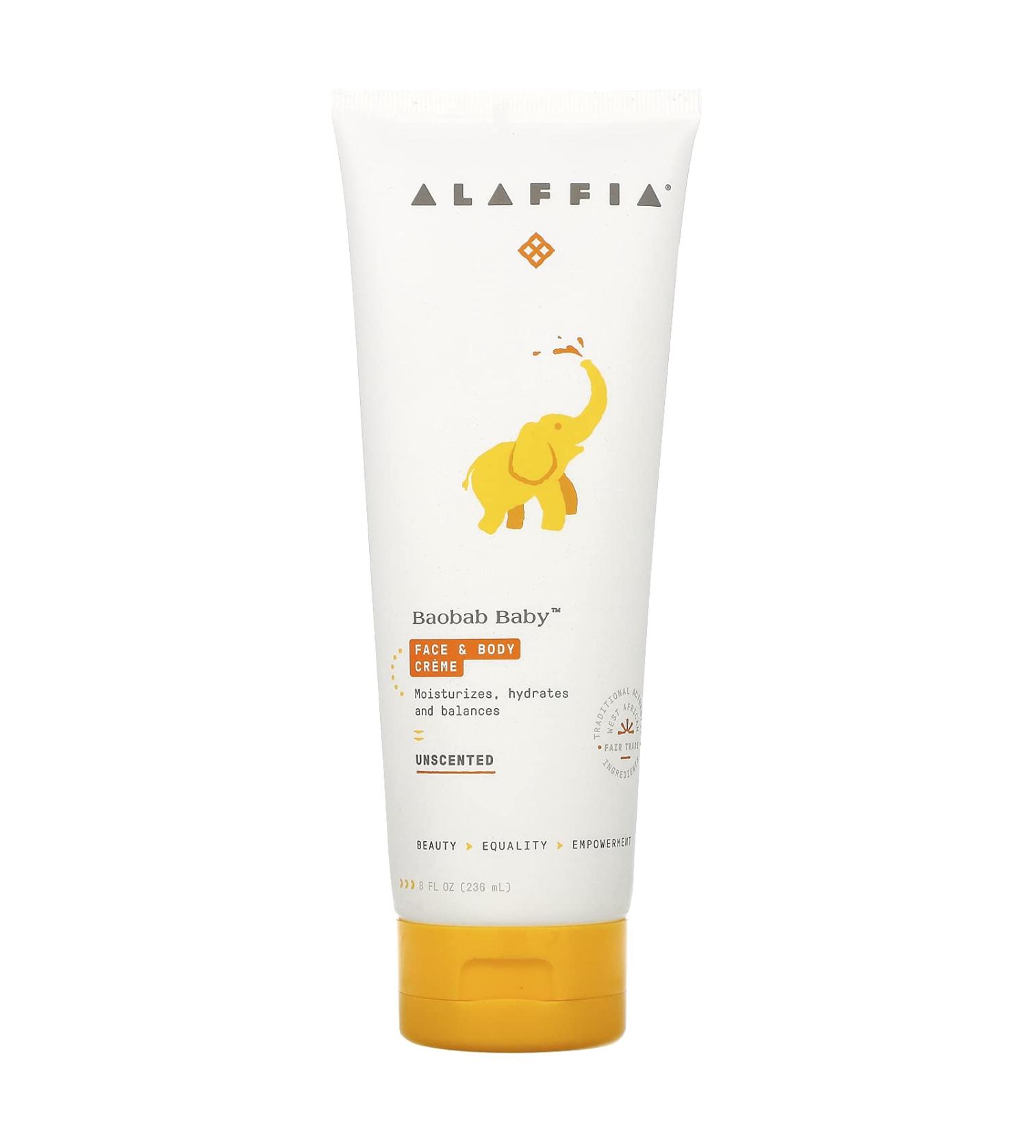 Alaffia Baobab Baby Face & Body Creme Unscented 8 fl oz (236 ml)