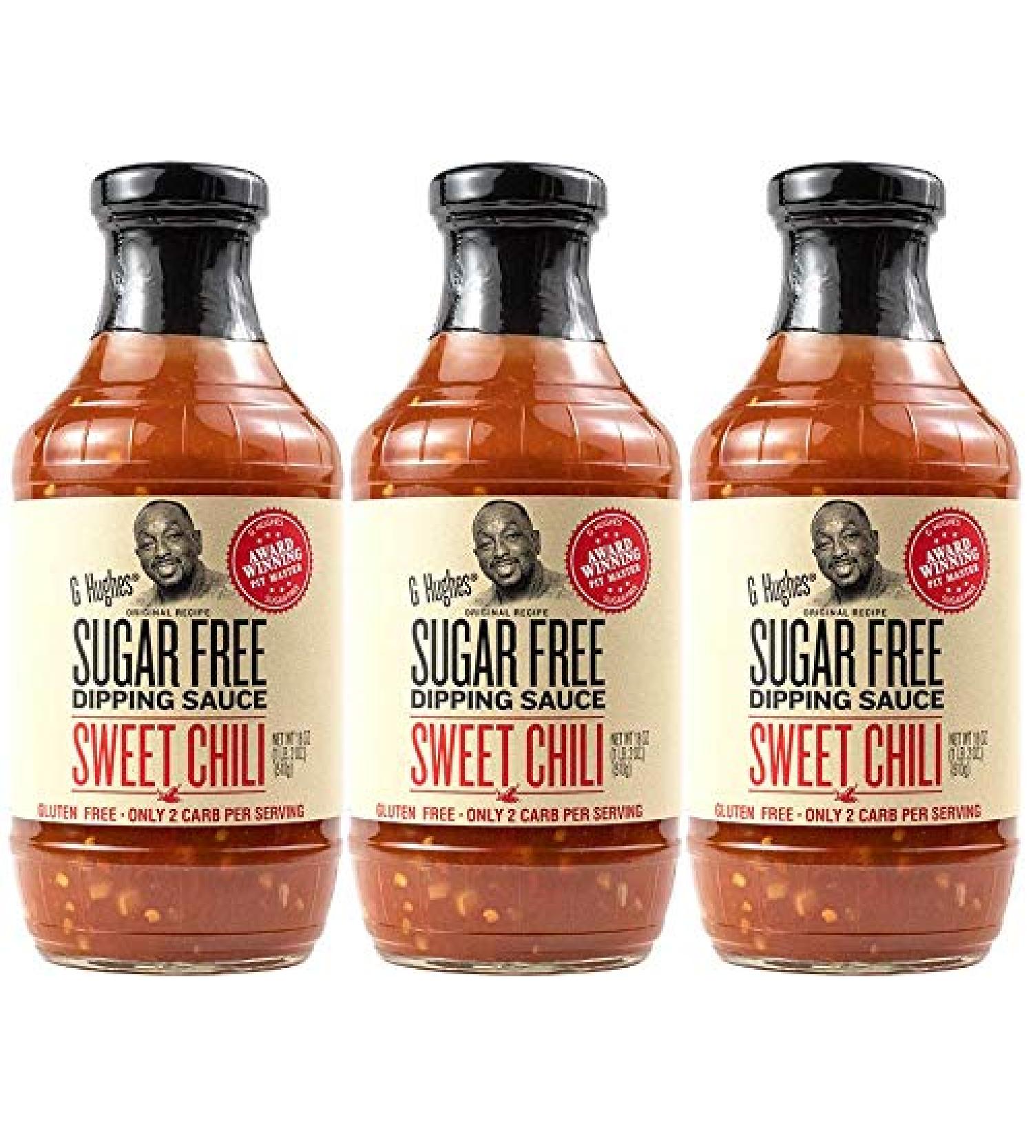 G Hughes Sugar Free Sweet Chili Sauce 18 oz (3 Pack) - Gluten-Free & Low Carb Dipping Sauce - Buy Online on SooperMarket.com